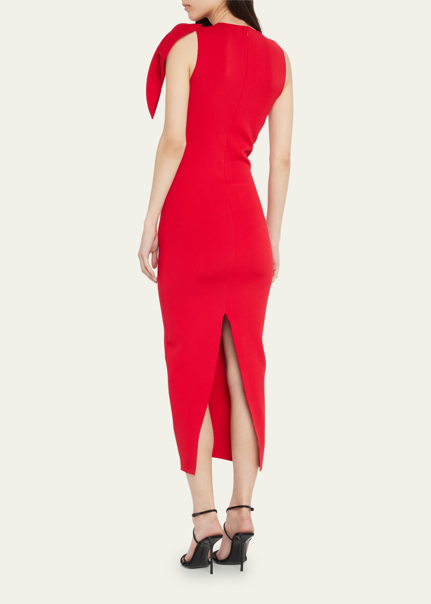 Roland Mouret Knit Maxi Dress with Front Sash Detail - Bergdorf Goodman