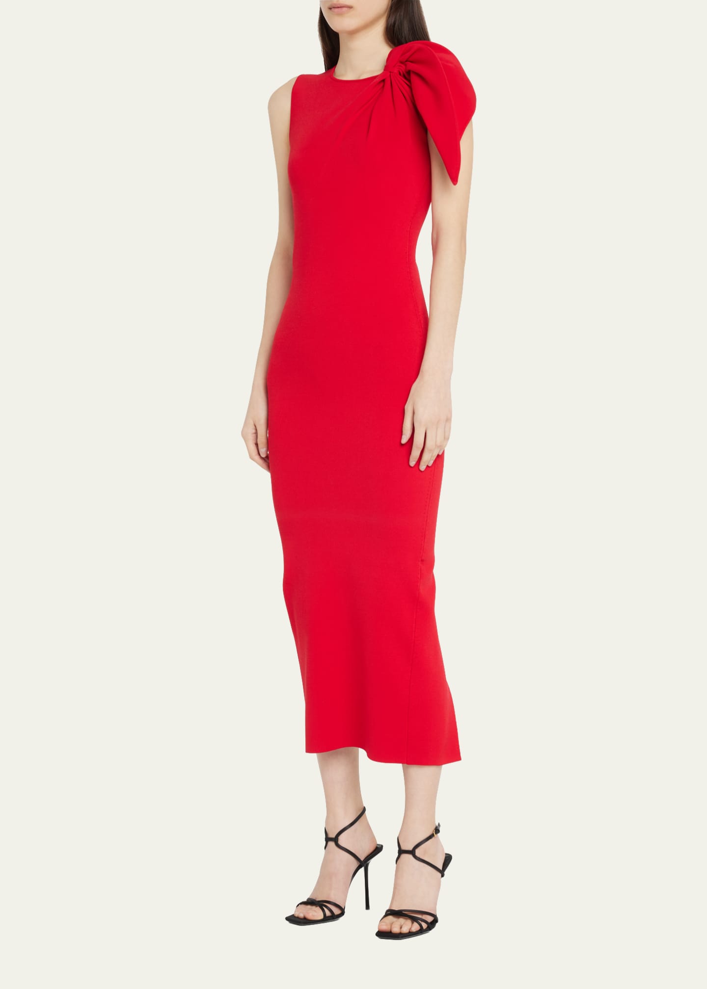 Roland Mouret Knit Maxi Dress with Front Sash Detail - Bergdorf Goodman