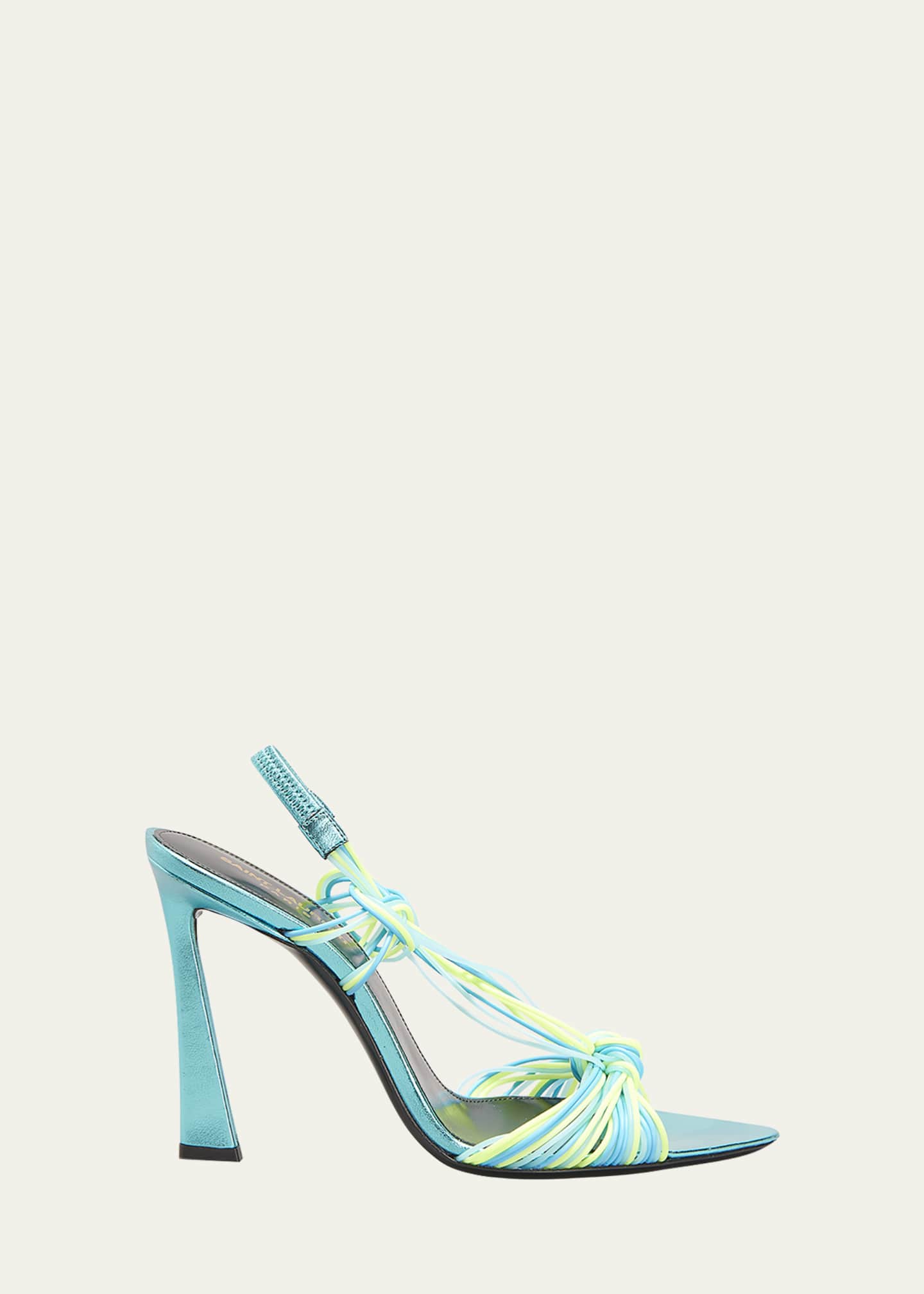 Saint laurent strappy sandals best sale