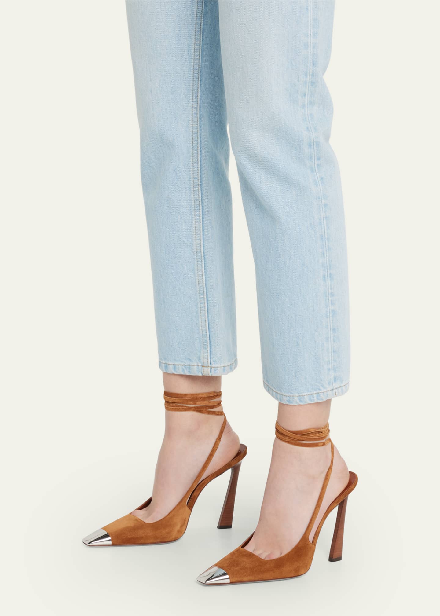 Ankle tie pumps clearance