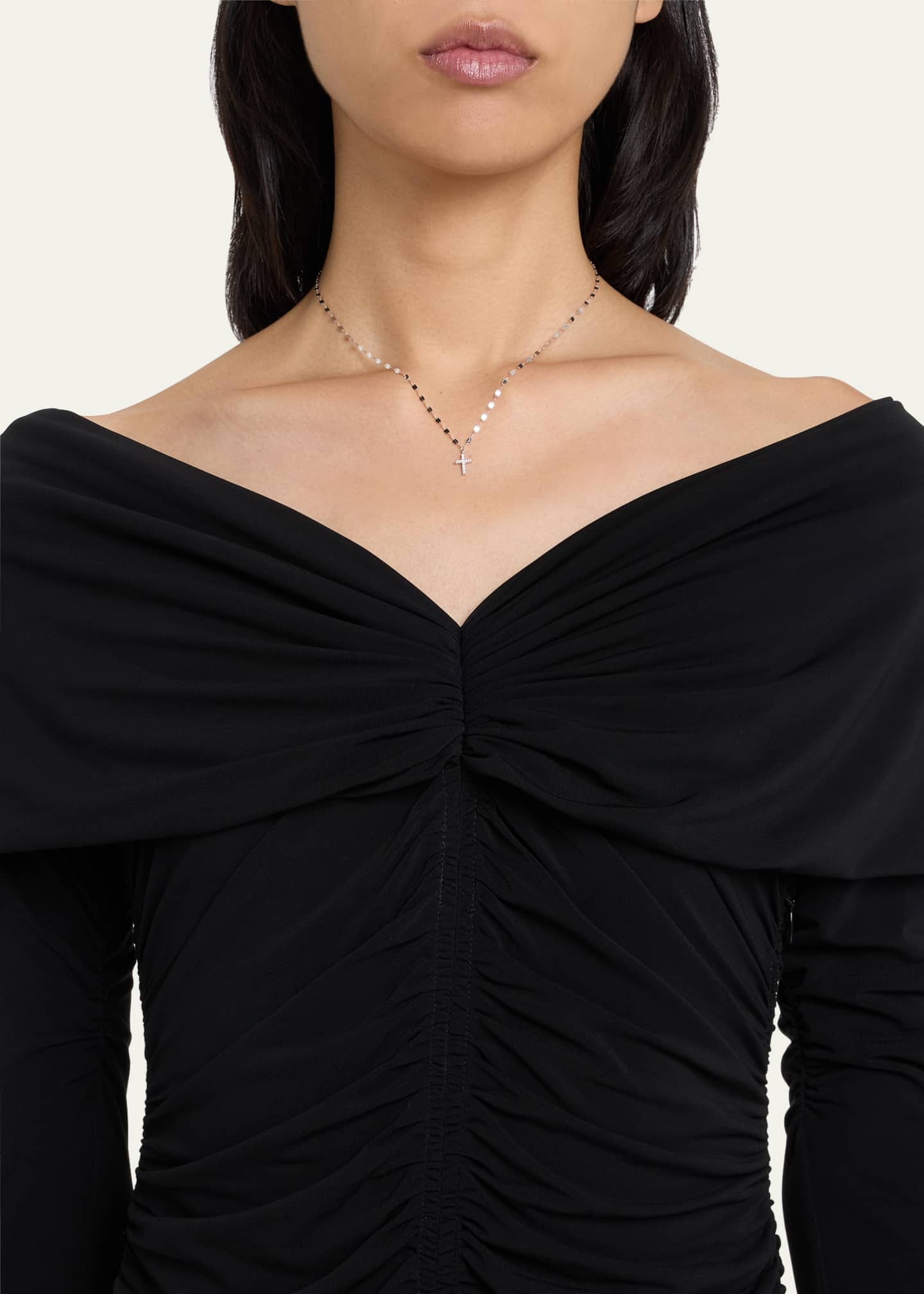 Lana 14K Flawless Mini Cross Pendant Necklace Image 2 of 4