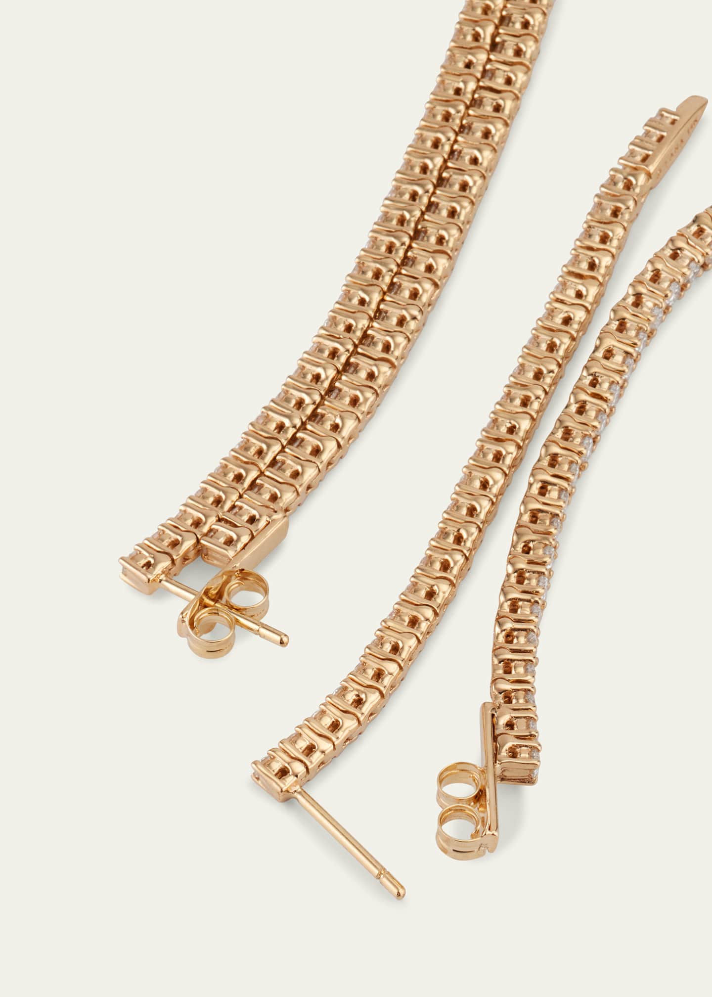 Lana Flawless Graduating Tennis Front to Back Long Linear Earrings, 88mm Image 4 of 4