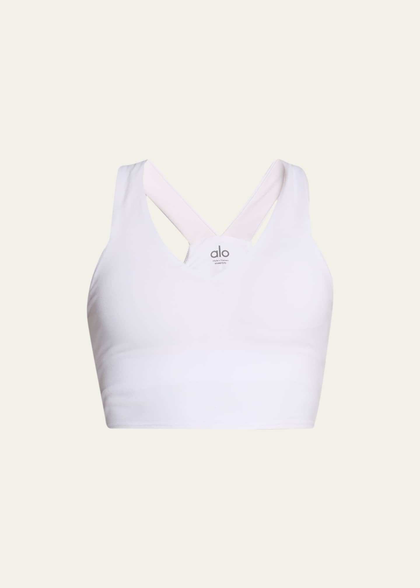 Cover Tank In White by Alo Yoga at ORCHARD MILE