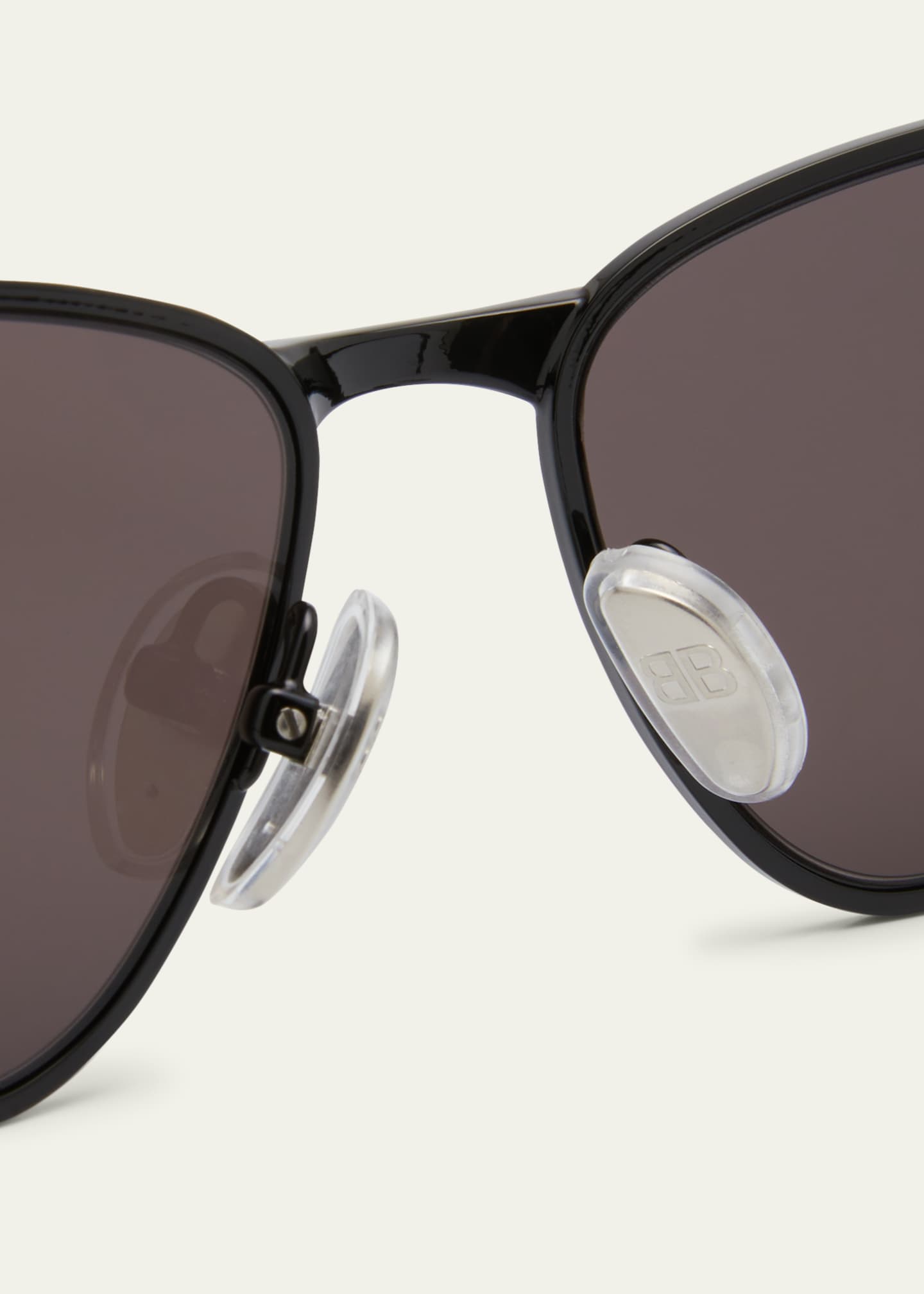Balenciaga Men's Metal Cat-Eye Sunglasses with Logo - Bergdorf Goodman
