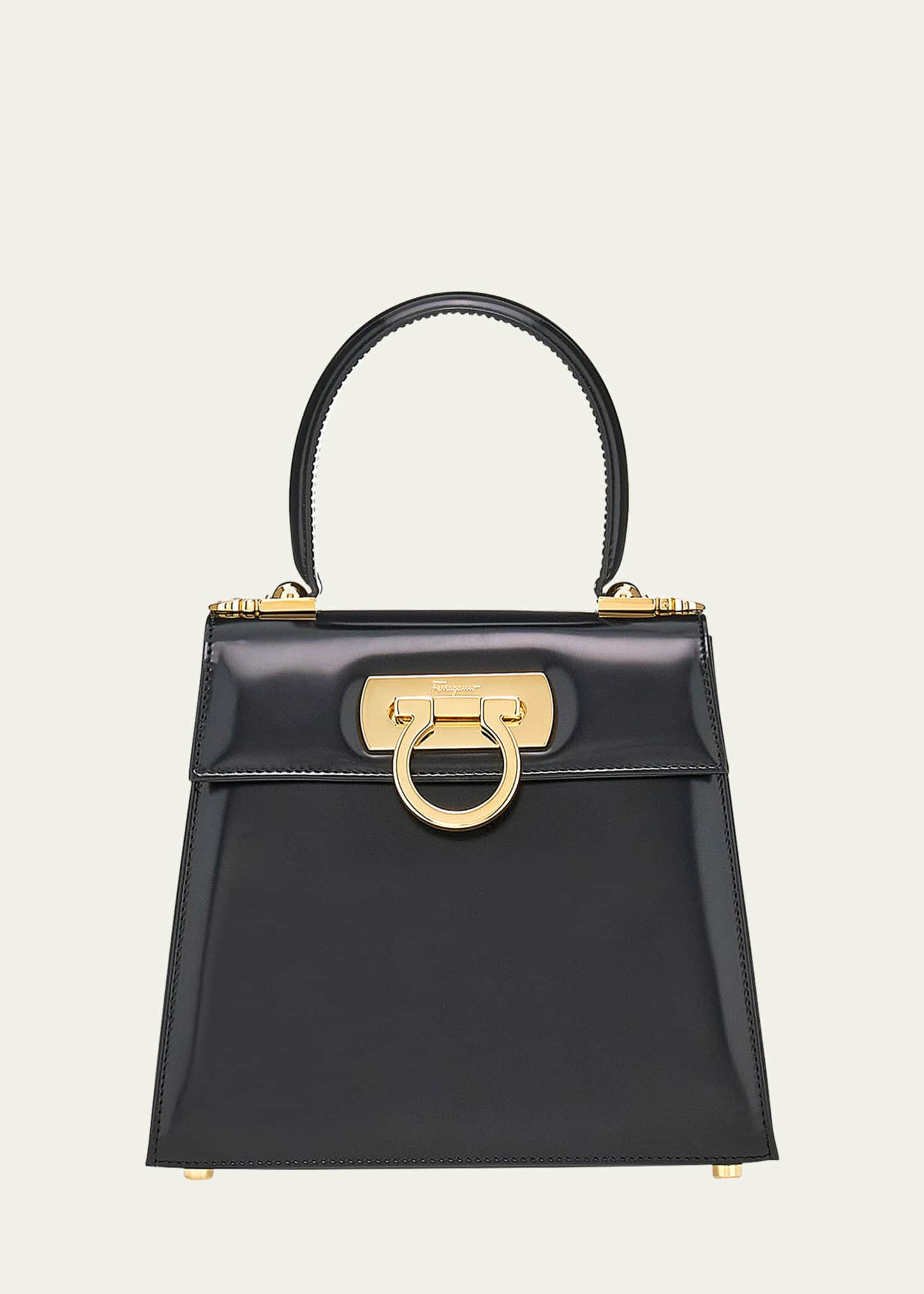 Salvatore ferragamo gancini top handle bag on sale