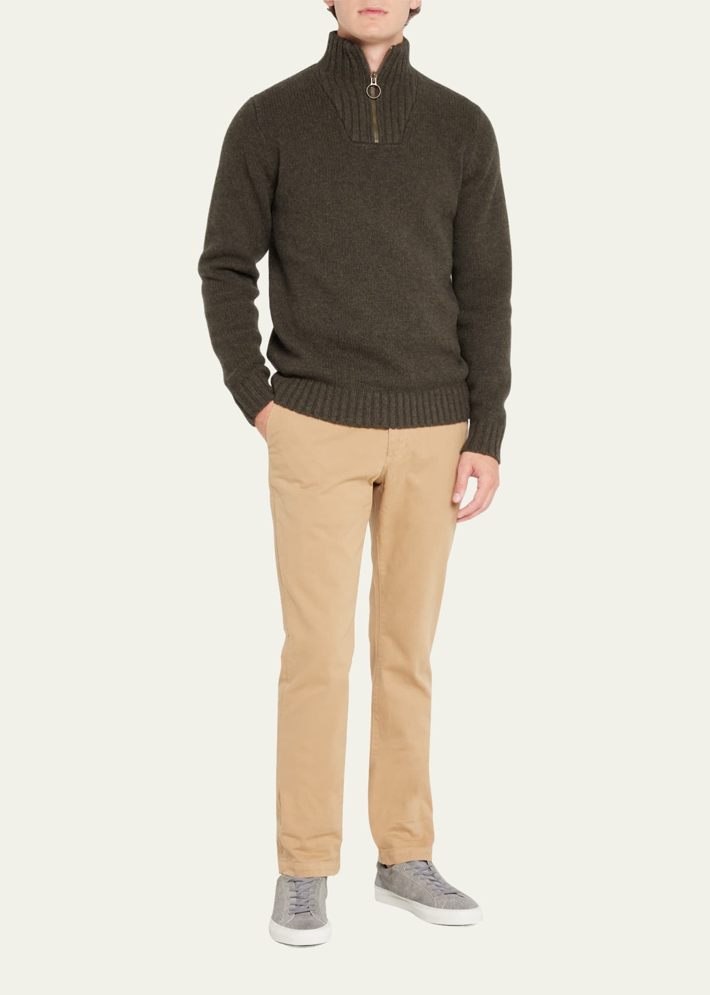 TAYLOR STITCH Men's QuarterZip Wool Tanker Sweater Bergdorf Goodman
