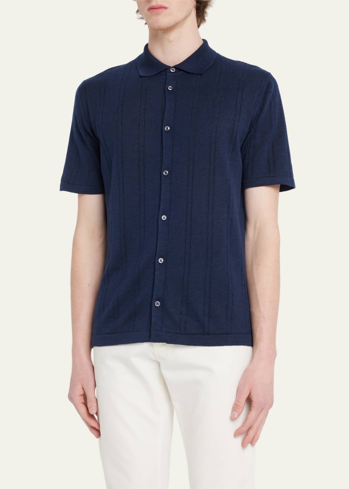 Fioroni Men's Knit ShortSleeve Shirt Bergdorf Goodman