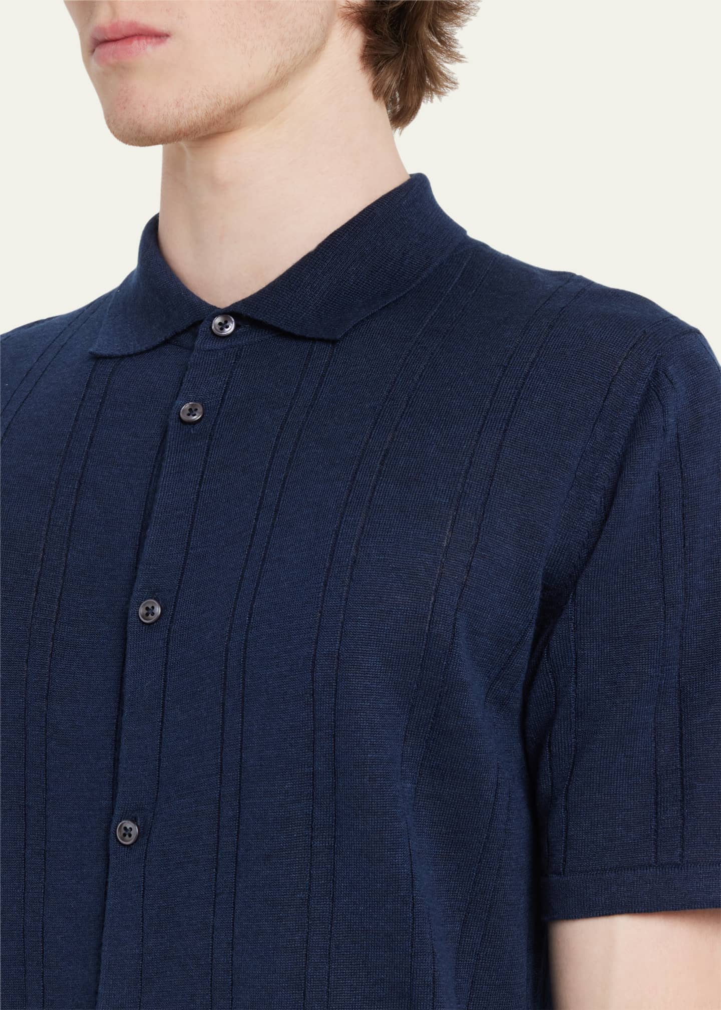 Fioroni Men's Knit ShortSleeve Shirt Bergdorf Goodman