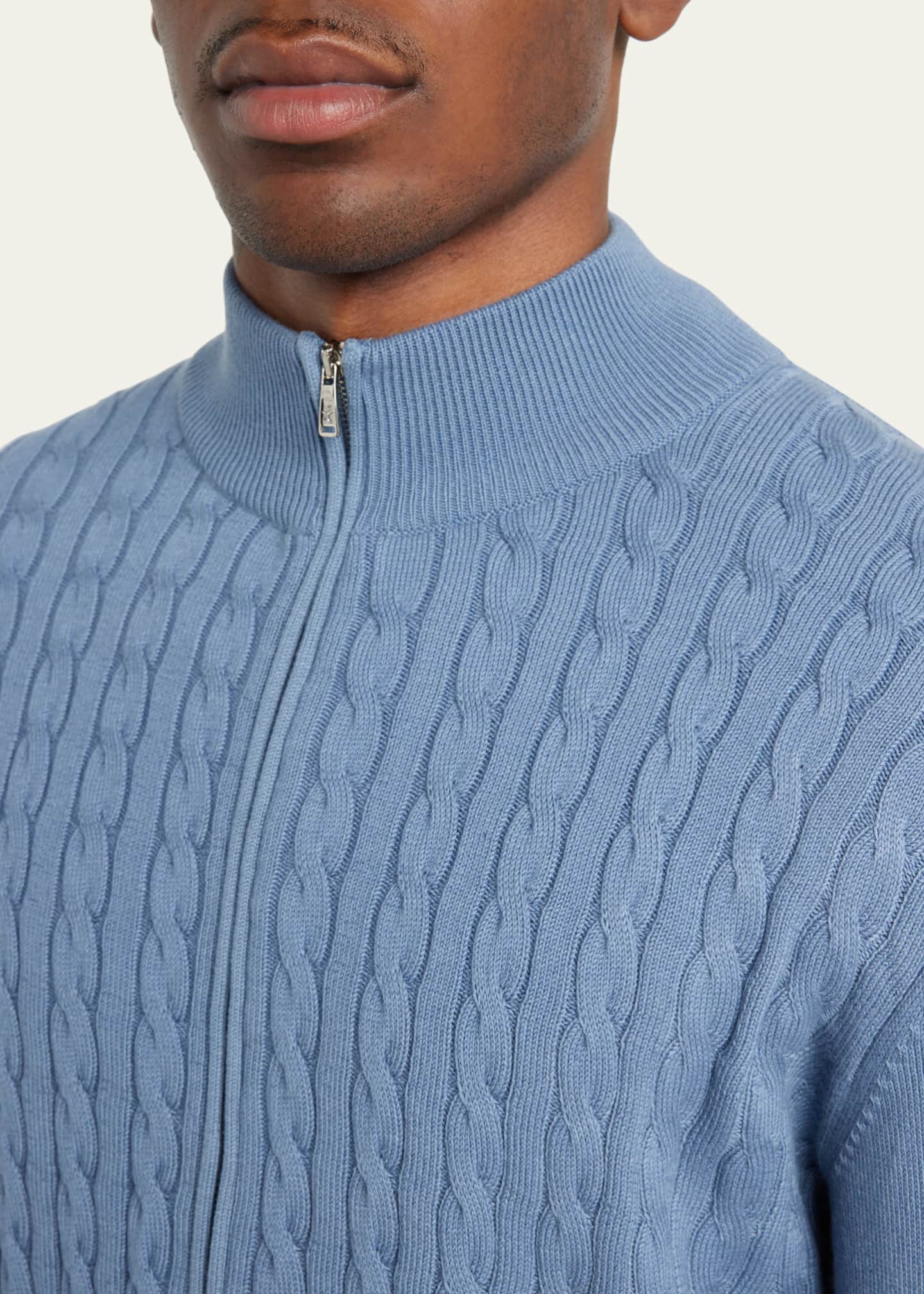 Full zip discount cable knit sweater