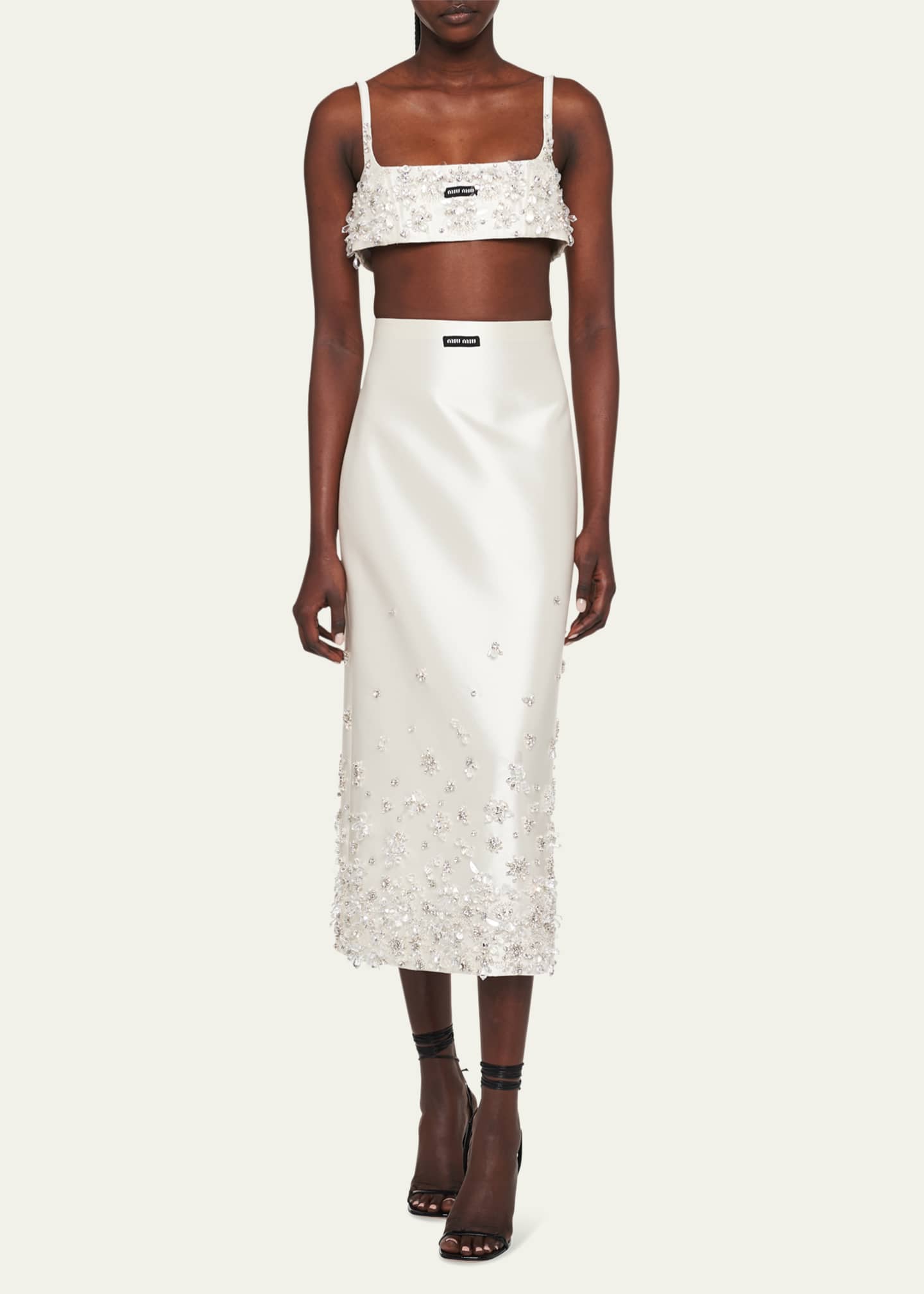 Embellished crop top dress hotsell