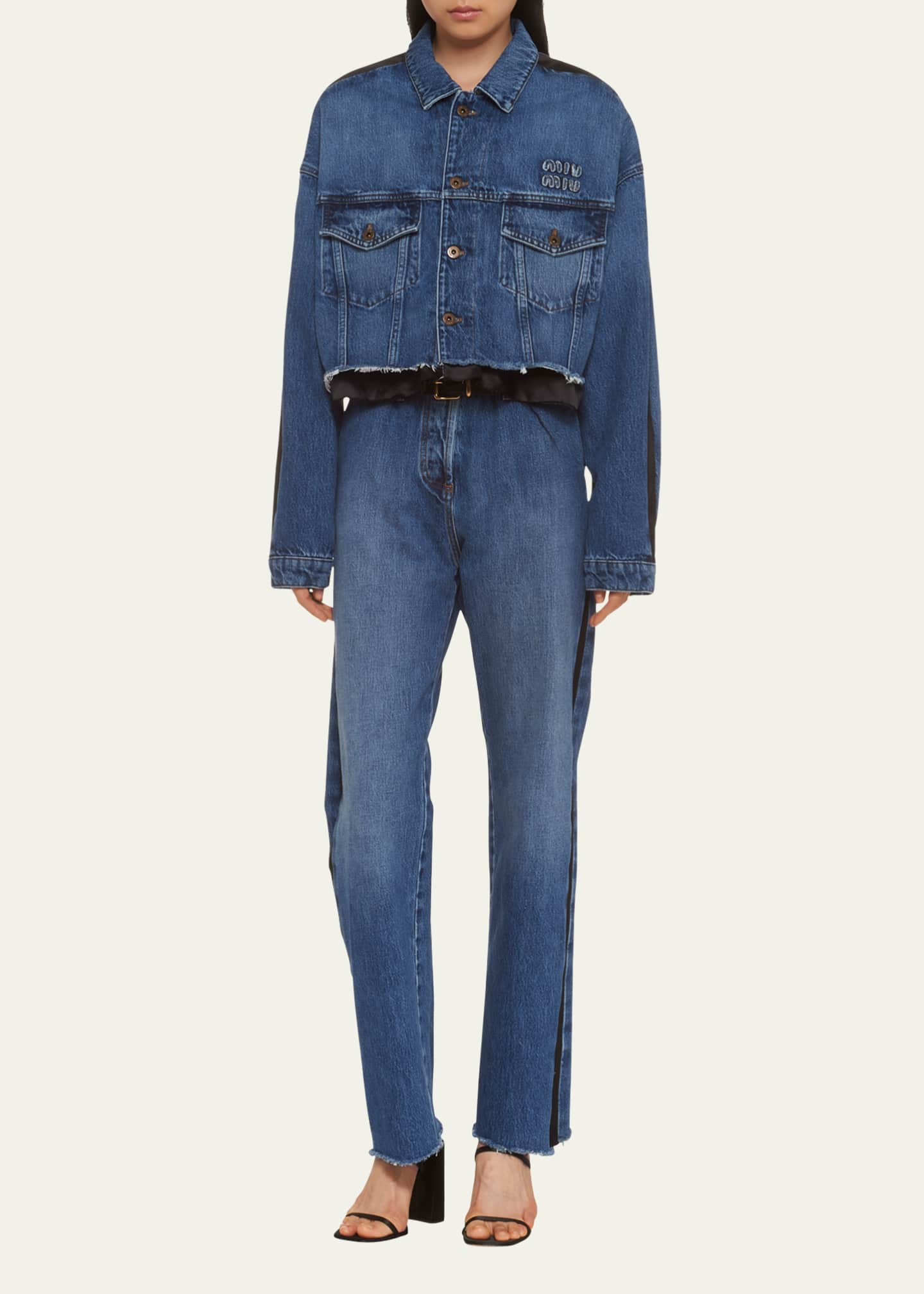 Miu miu denim jacket hotsell