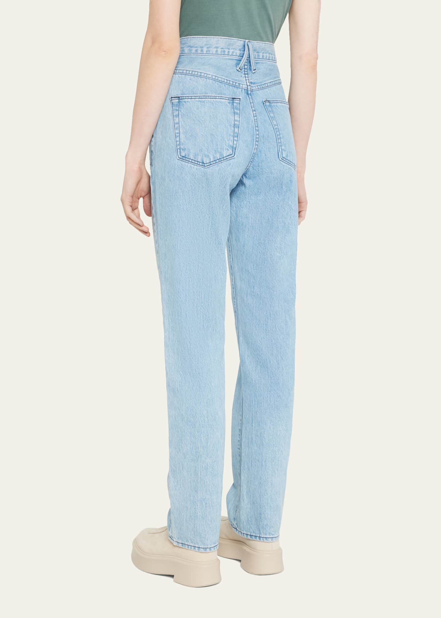 SLVRLAKE Brooklyn Straight Double Yoke Jeans Bergdorf Goodman