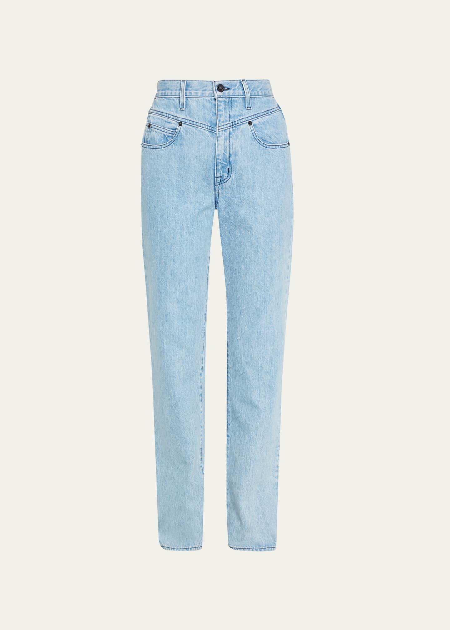 SLVRLAKE Brooklyn Straight Double Yoke Jeans Bergdorf Goodman
