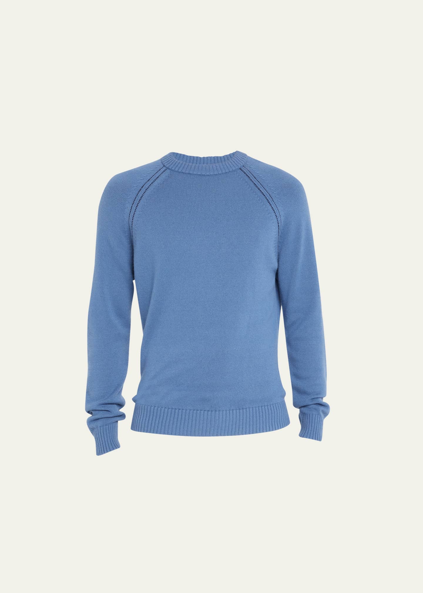 Light blue wool and cashmere sweater, Men's Sweater