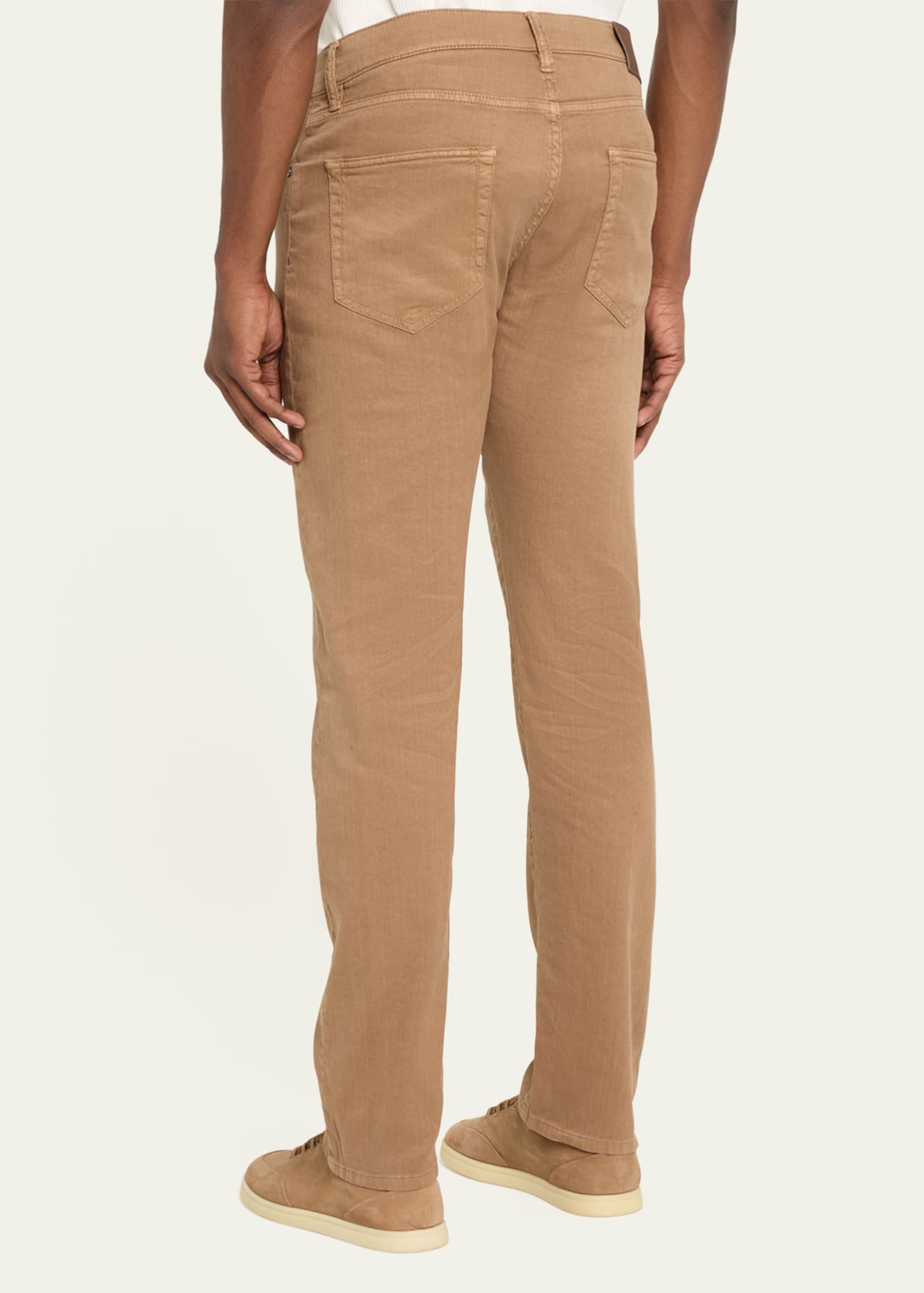 Loro Piana Men's Quarona Linen-Cotton 5-Pocket Pants Image 3 of 5