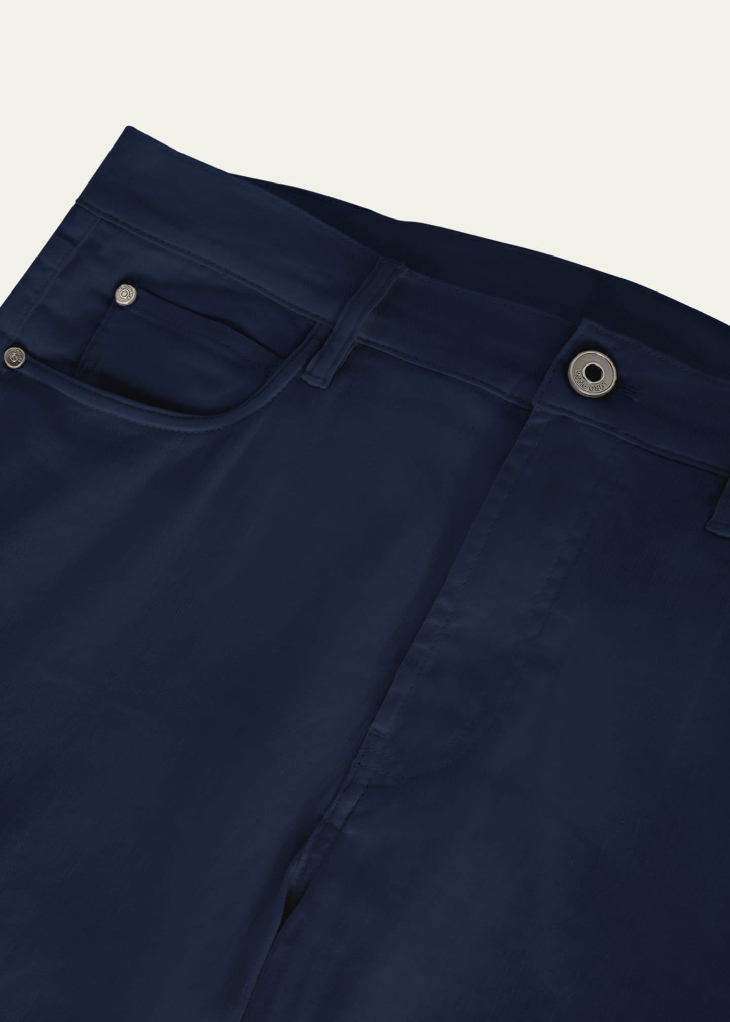 Loro Piana Men's Quarona Linen-Cotton 5-Pocket Pants Image 5 of 5