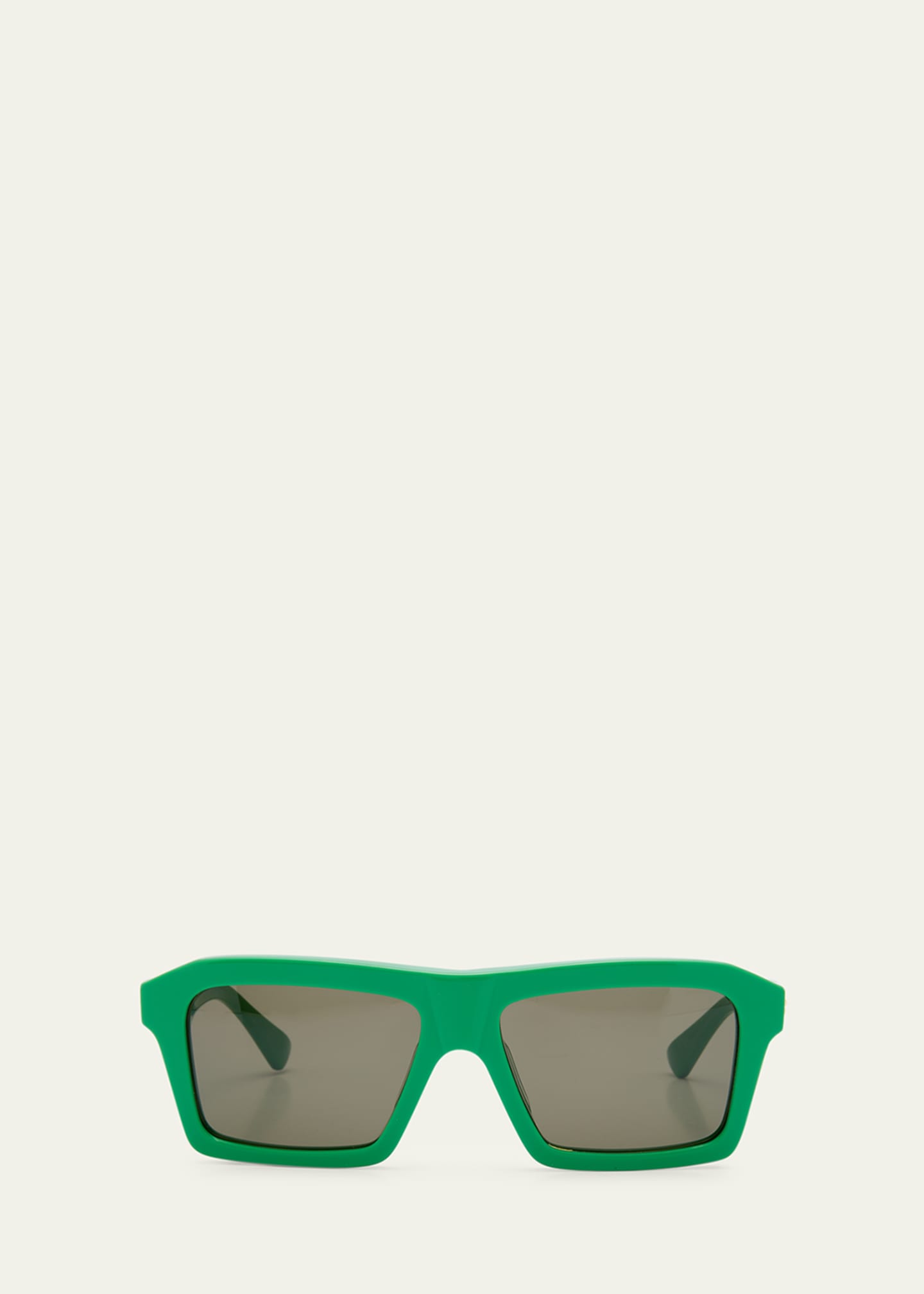 Bottega Veneta Wrap-frame Acetate Sunglasses In Green