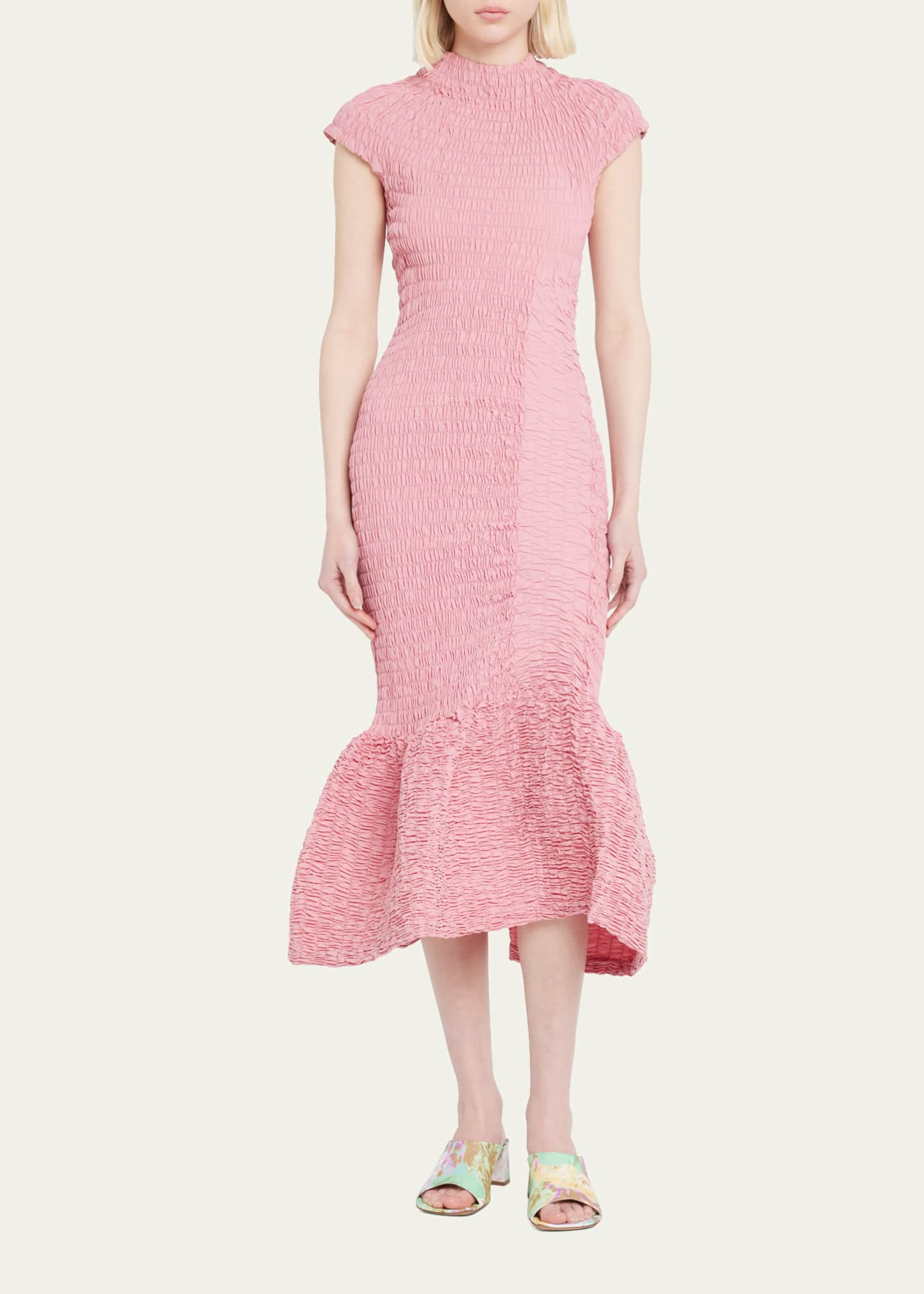 Dries Van Noten Printed Block-Heel Mule Sandals - Bergdorf Goodman