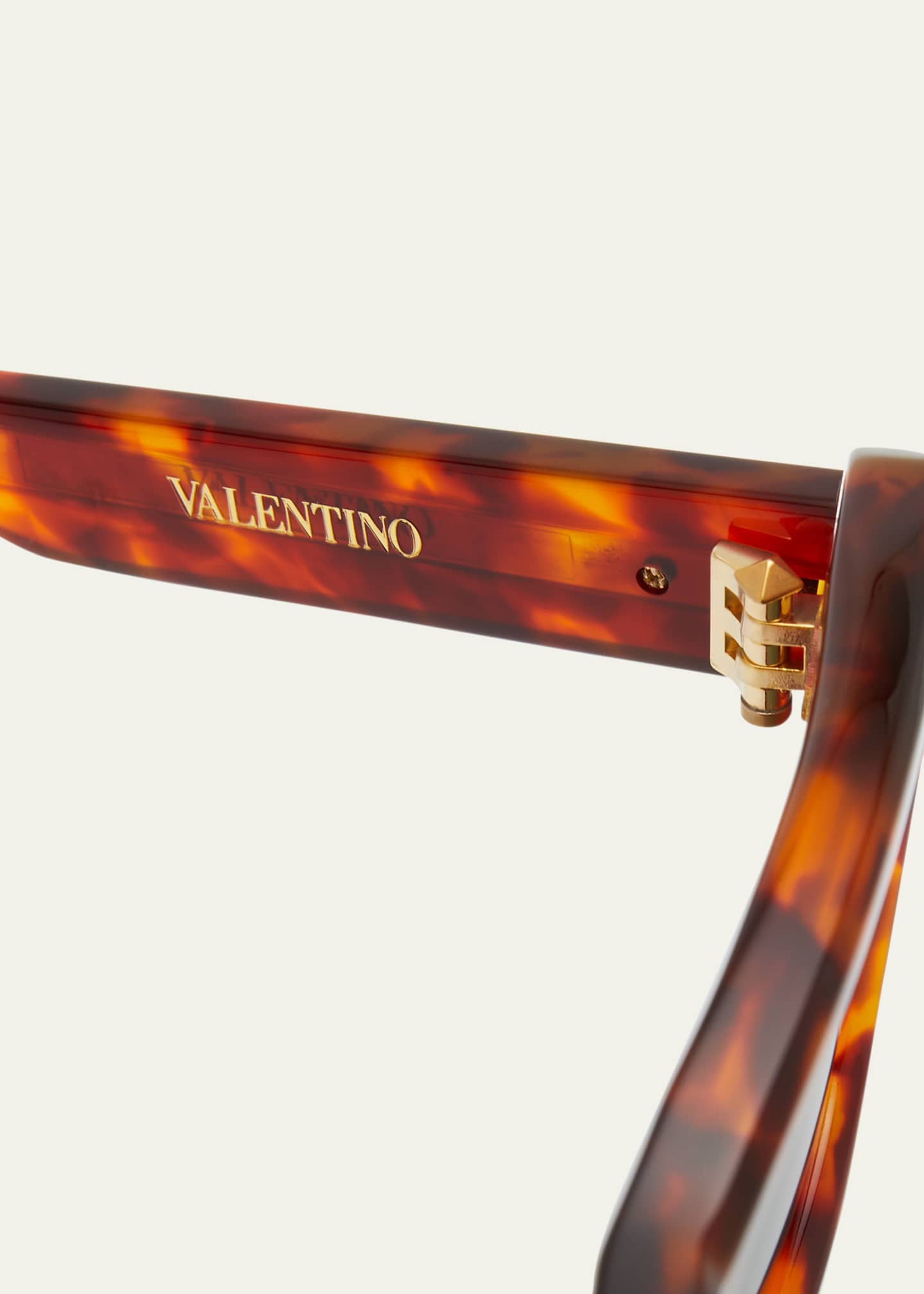 Valentino Garavani XXII Square Acetate Titanium Sunglasses