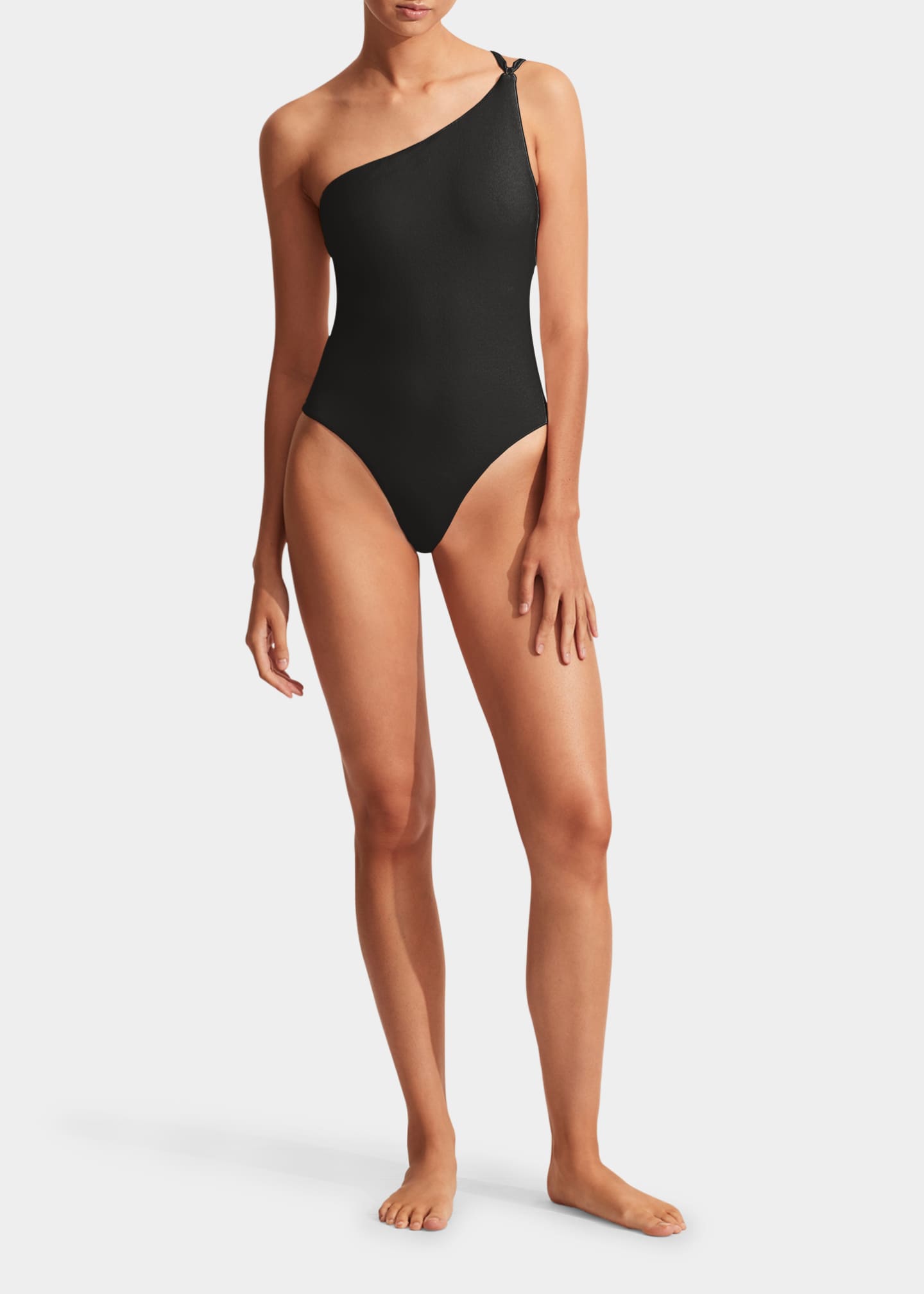 Matteau Asymmetric Double-Strap Maillot Swimsuit - Bergdorf Goodman