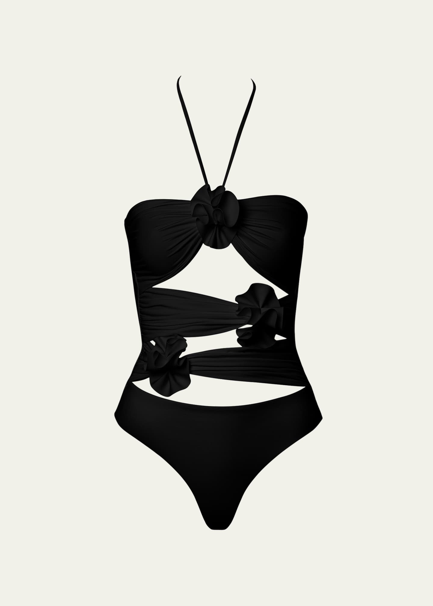 MAYGEL CORONEL Trinitaria Cutout Halter One-Piece Swimsuit Image 4 of 5
