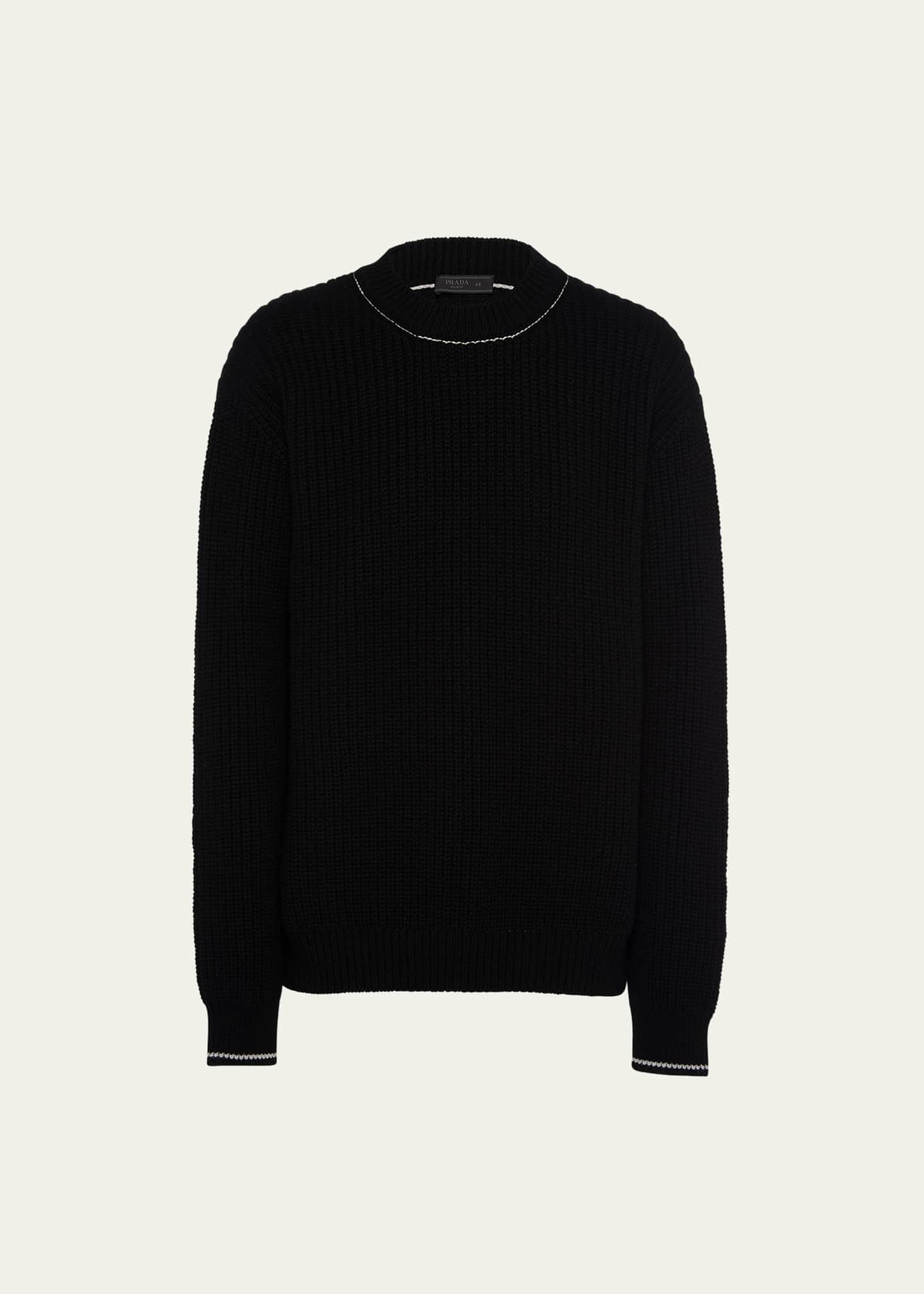 Prada Men's Ribbed Cashmere Sweater Bergdorf Goodman