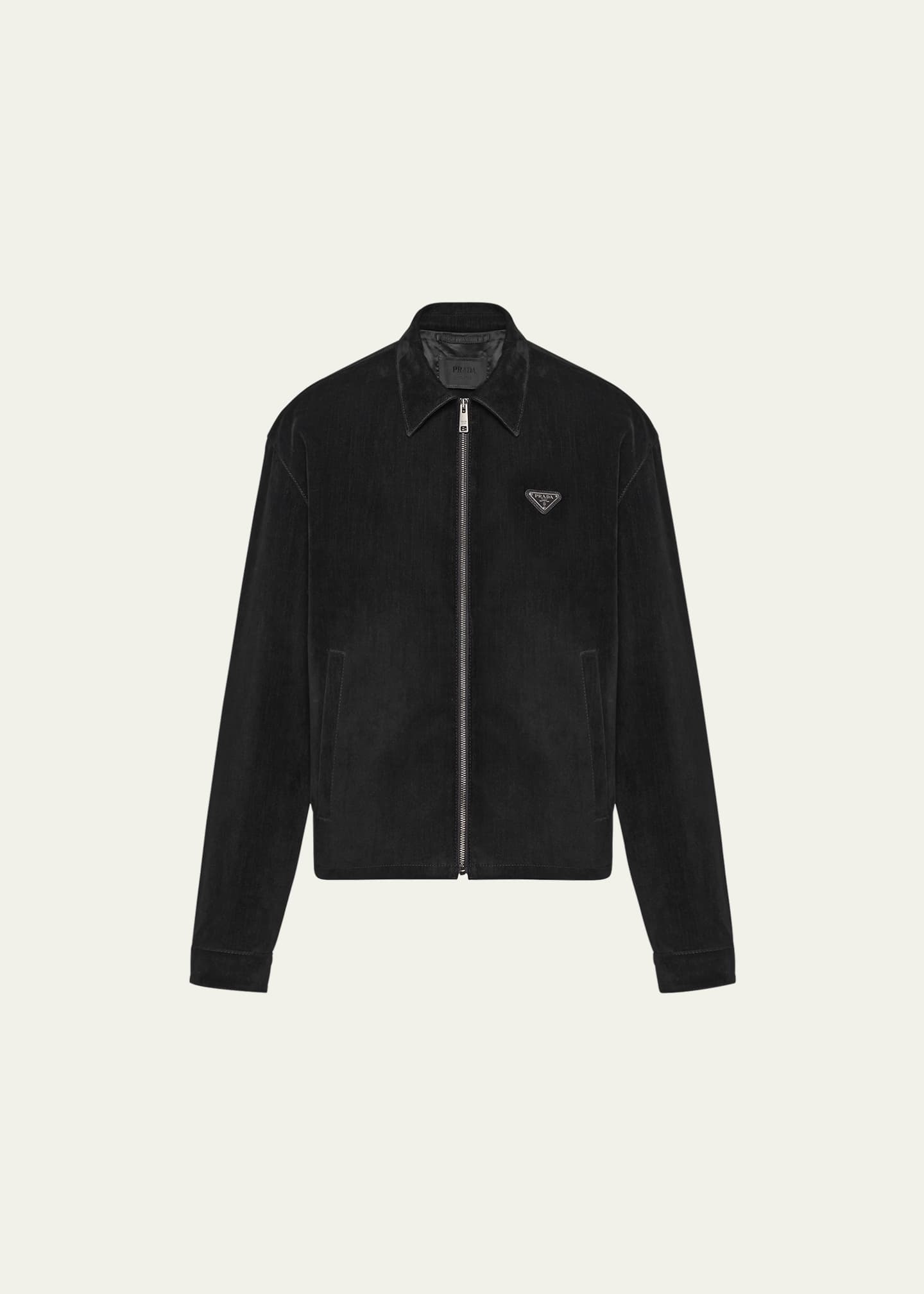 Prada Men s Velvet Denim Blouson Jacket