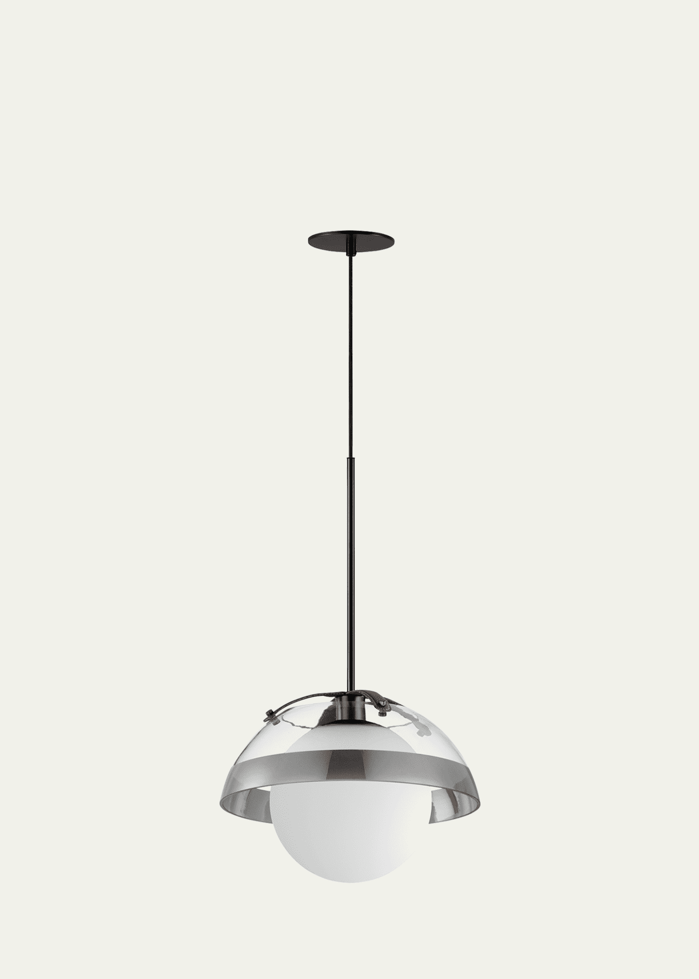 Studio M Mat Sanders design from Studio M Domain 14" Pendant Frost/Natural Aged Brass
