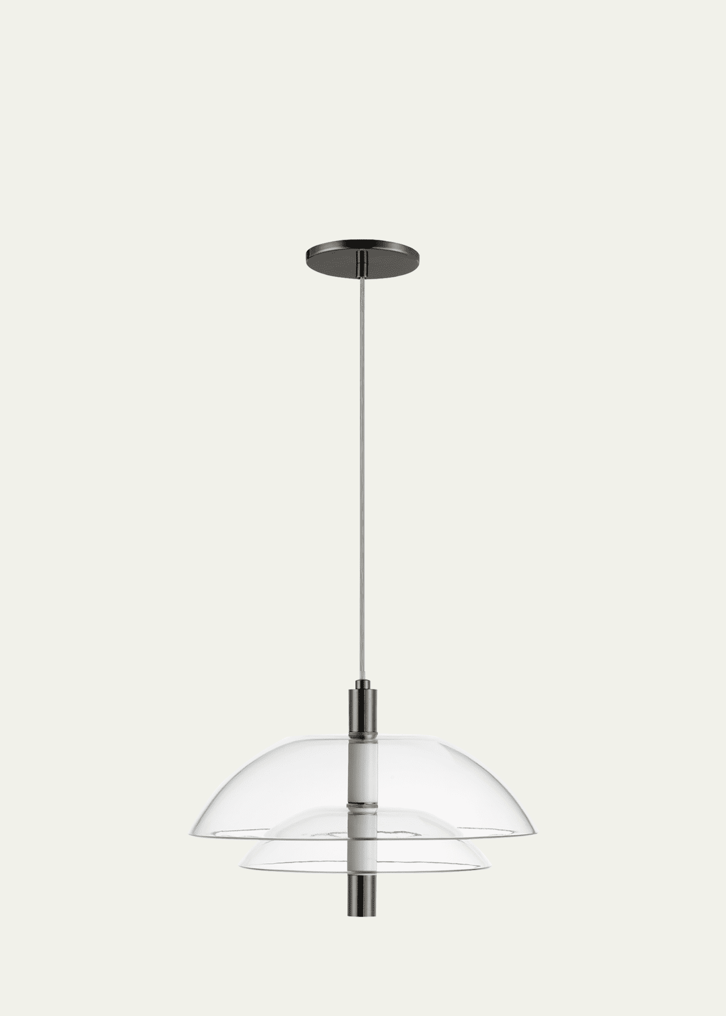 Studio M Nina Magon design from Studio M Arya Single Pendant - Clear Black Nickel
