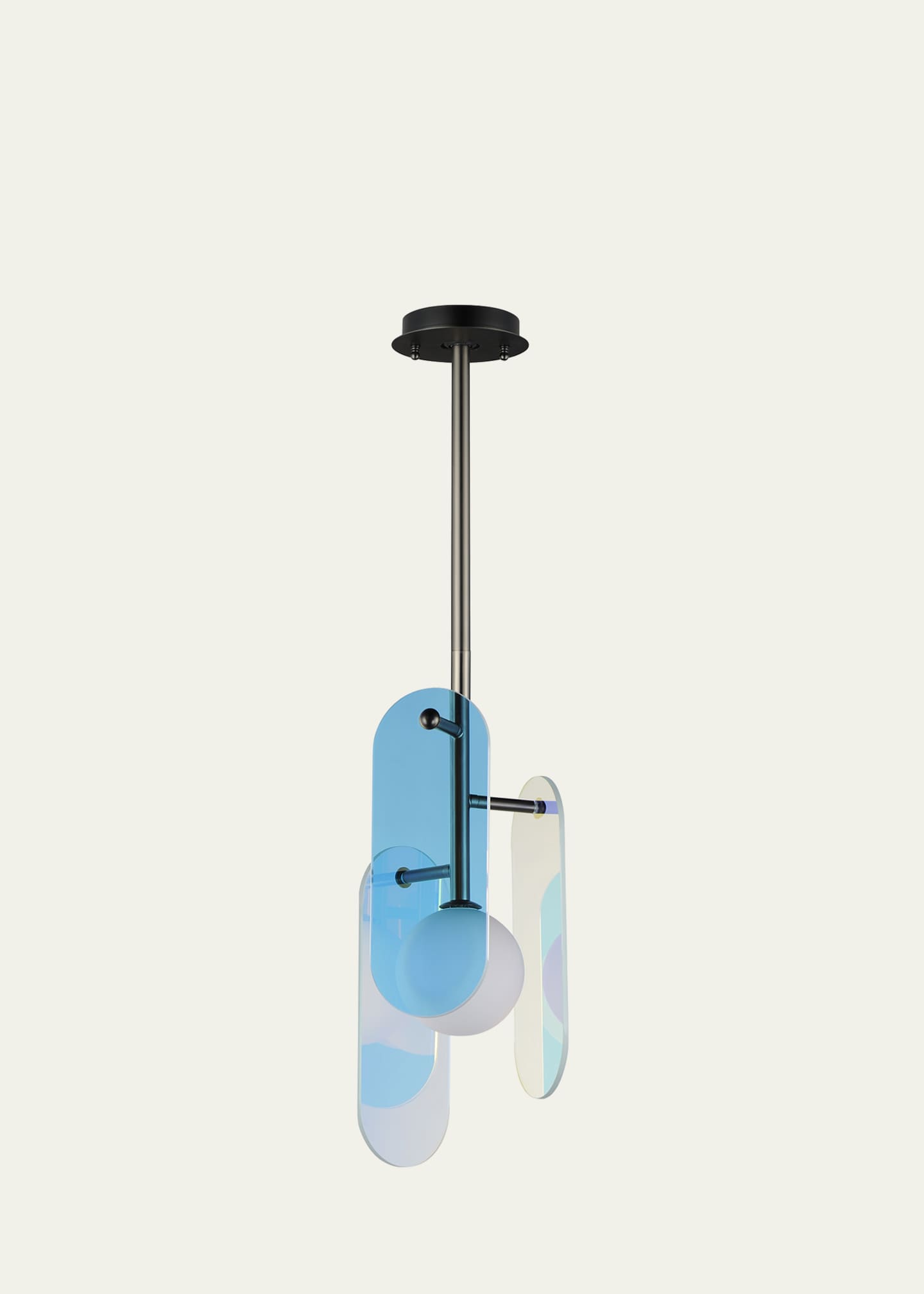 Studio M Nina Magon Design from Studio M Megalith Stem Hung Pendant Dichroic Glass