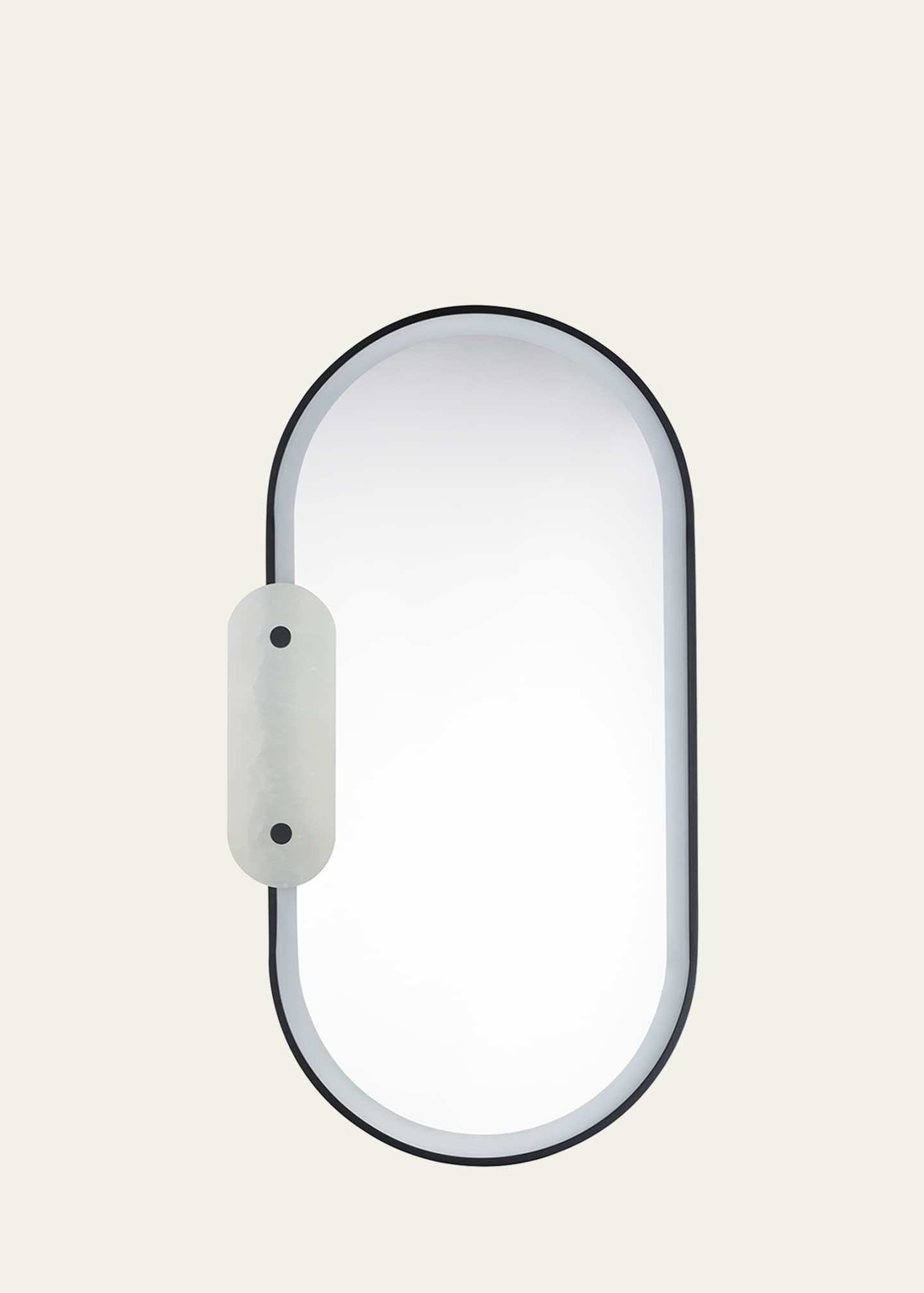 Studio M Nina Magon Design from Studio M Stonewall White Alabaster LED Mirror