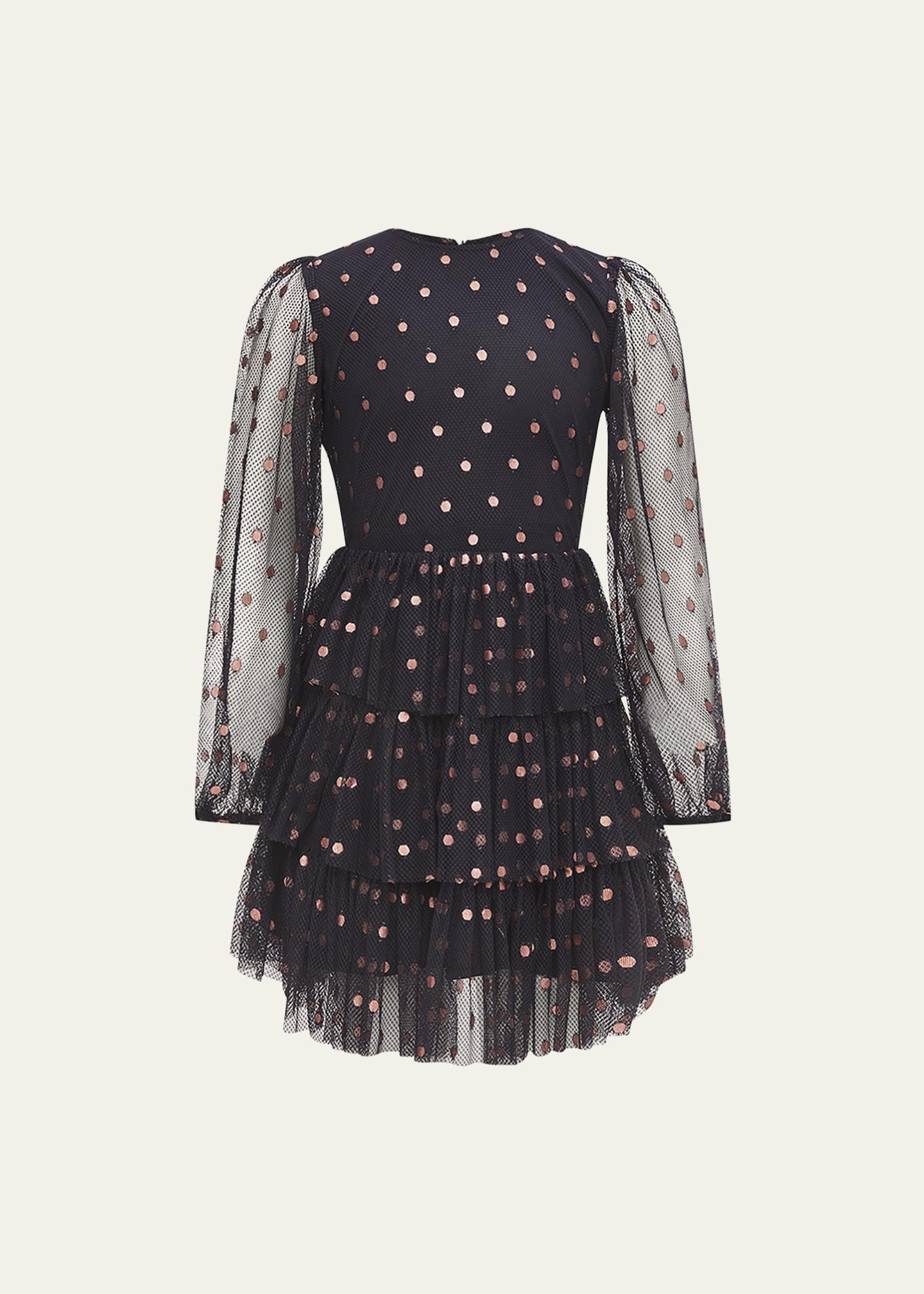 Top Bardot Junior Black Mesh Avec Manches Cap - Taille 10 - Neuf Avec étiquettes