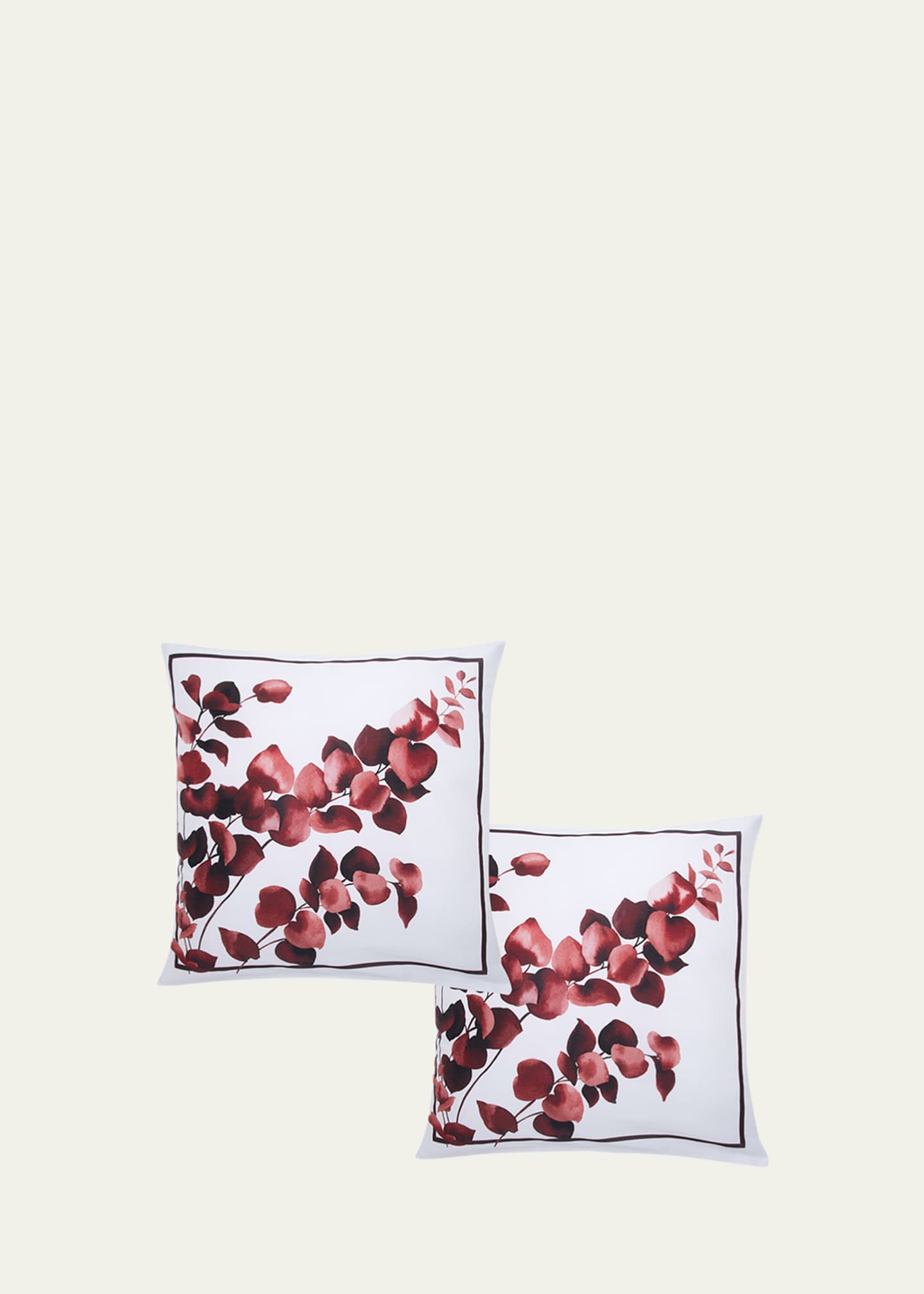 The Lino Eucalyptus 500-Thread Count Square Shams, Set of 2