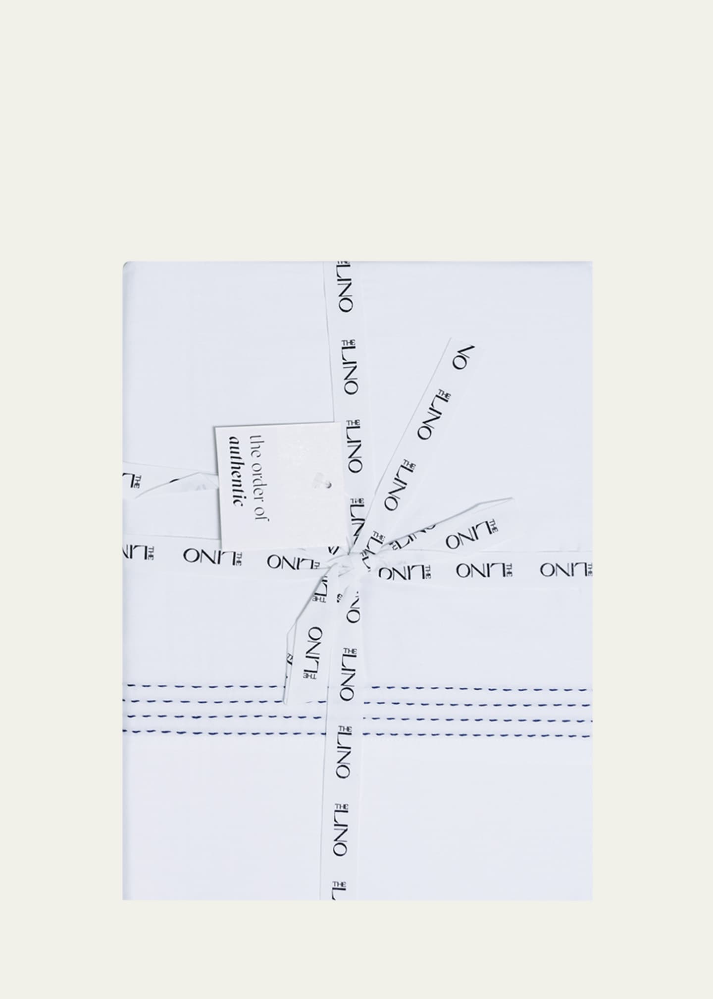The Lino Essential Embroidered King Flat Sheet Image 1 of 2