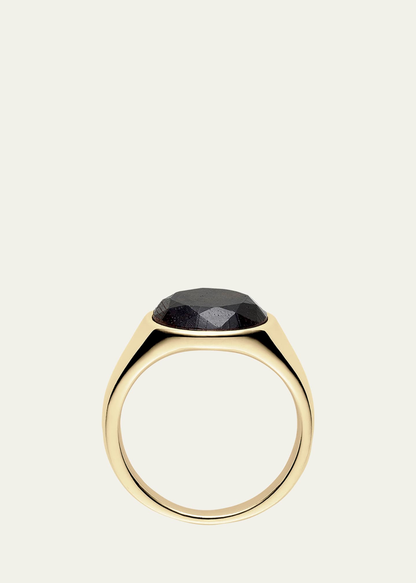 KINRADEN Men's Kindred 18K Gold Mpingo Blackwood Signet Ring