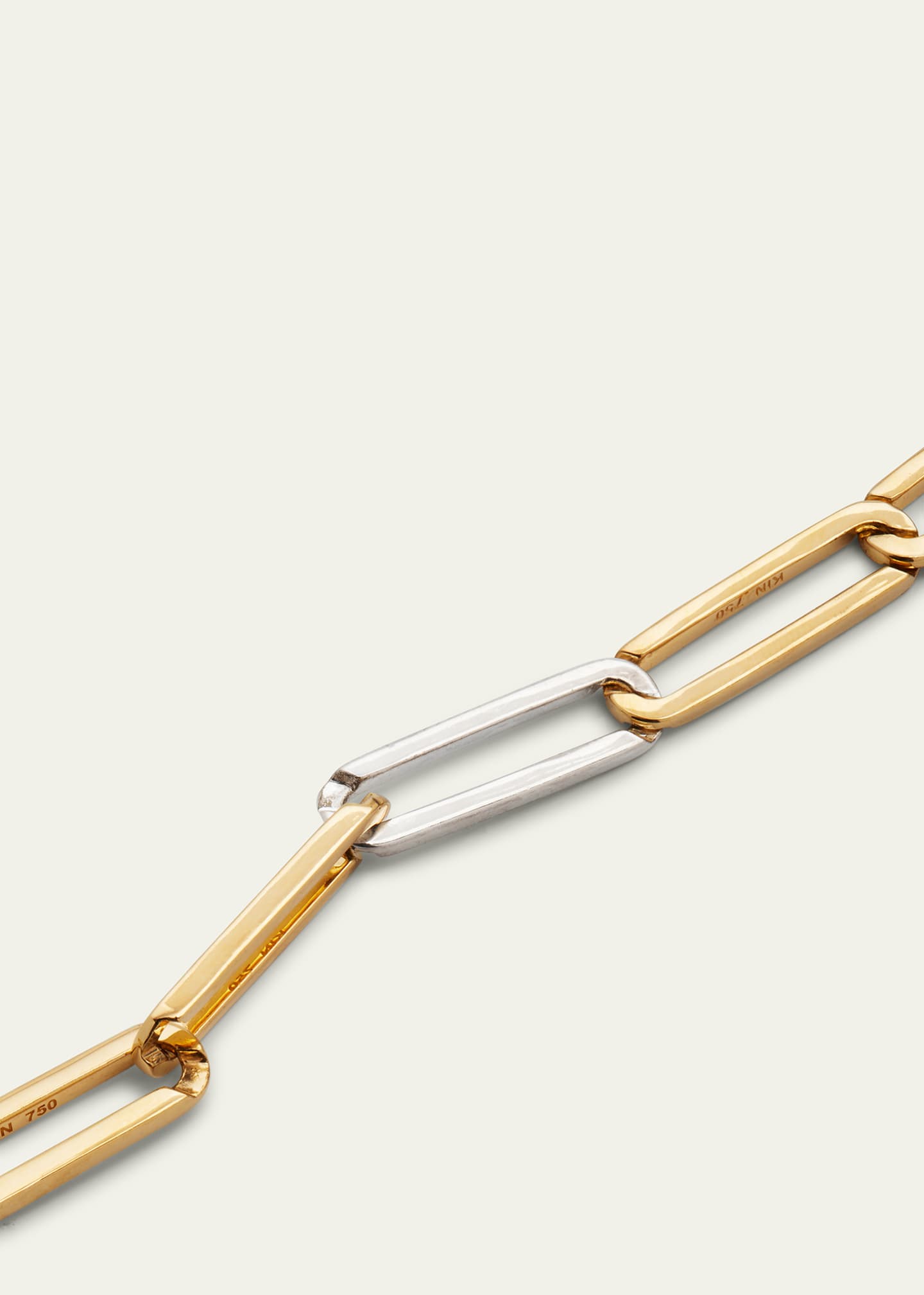 KINRADEN Men's 18K Yellow Gold Inhaling Him Chain Bracelet, L Image 3 of 4
