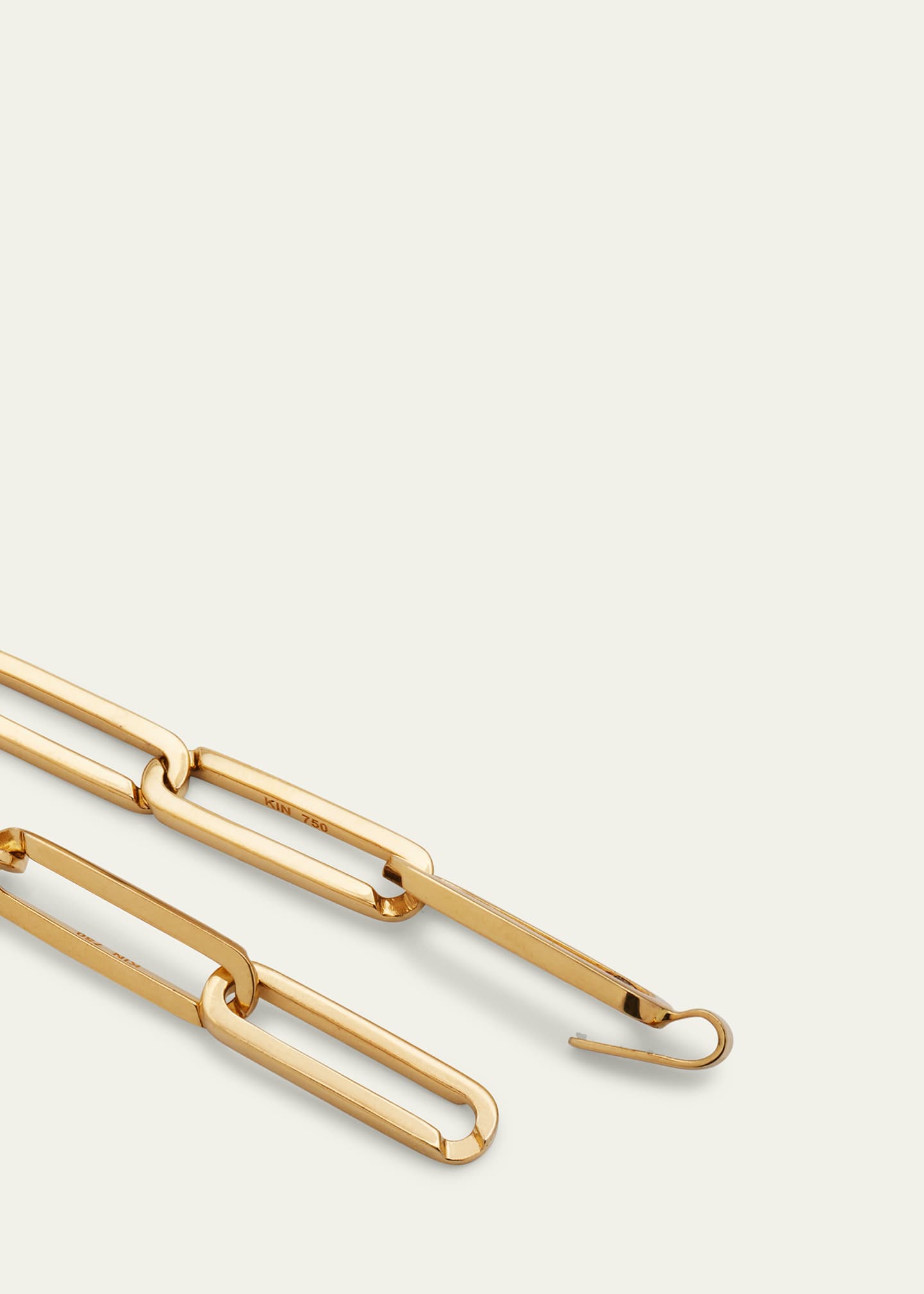 KINRADEN Men's 18K Yellow Gold Inhaling Him Chain Bracelet, L Image 4 of 4