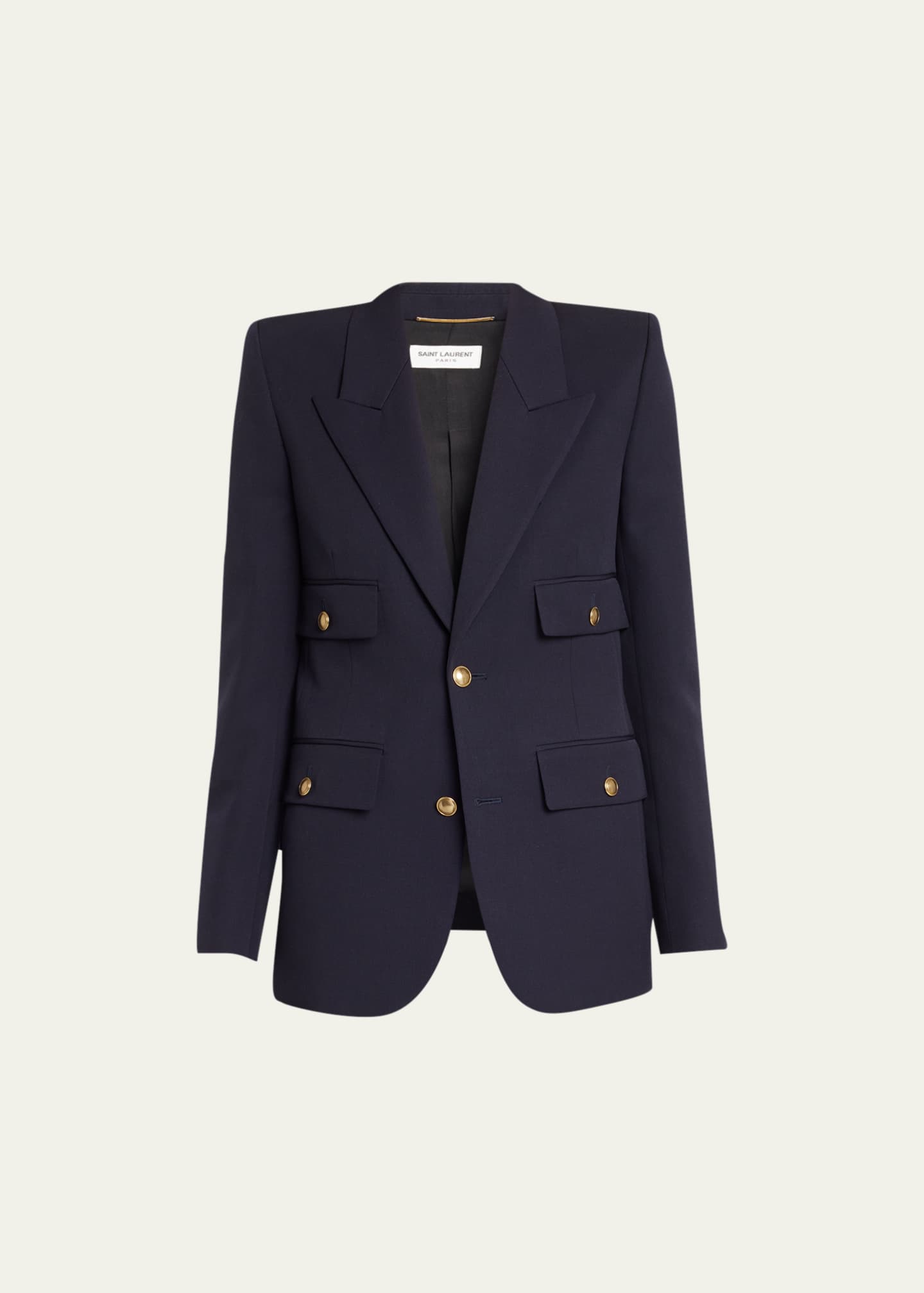 Saint Laurent 4-Pocket Blazer Jacket Image 1 of 5