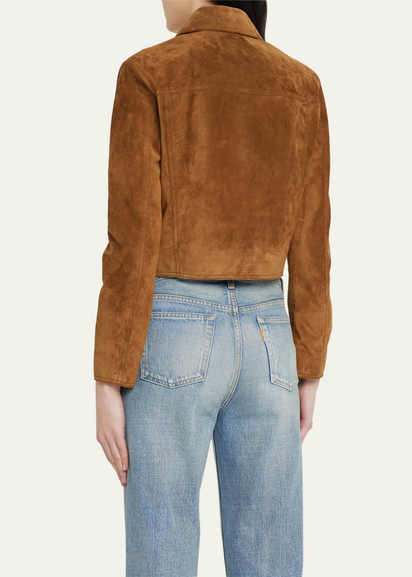 Short suede store jacket