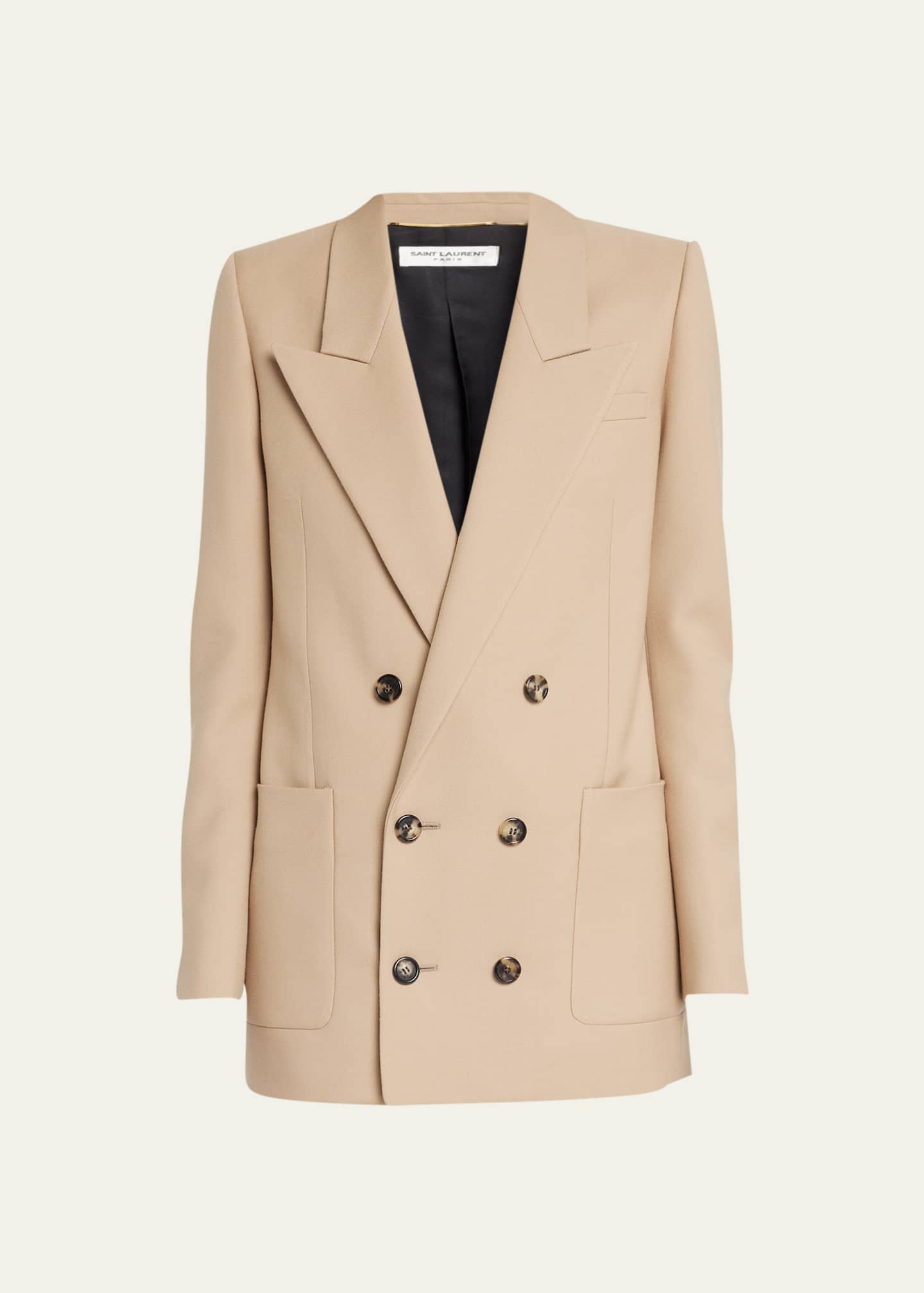 Saint Laurent Wool Button-Front Blazer Jacket Image 1 of 5