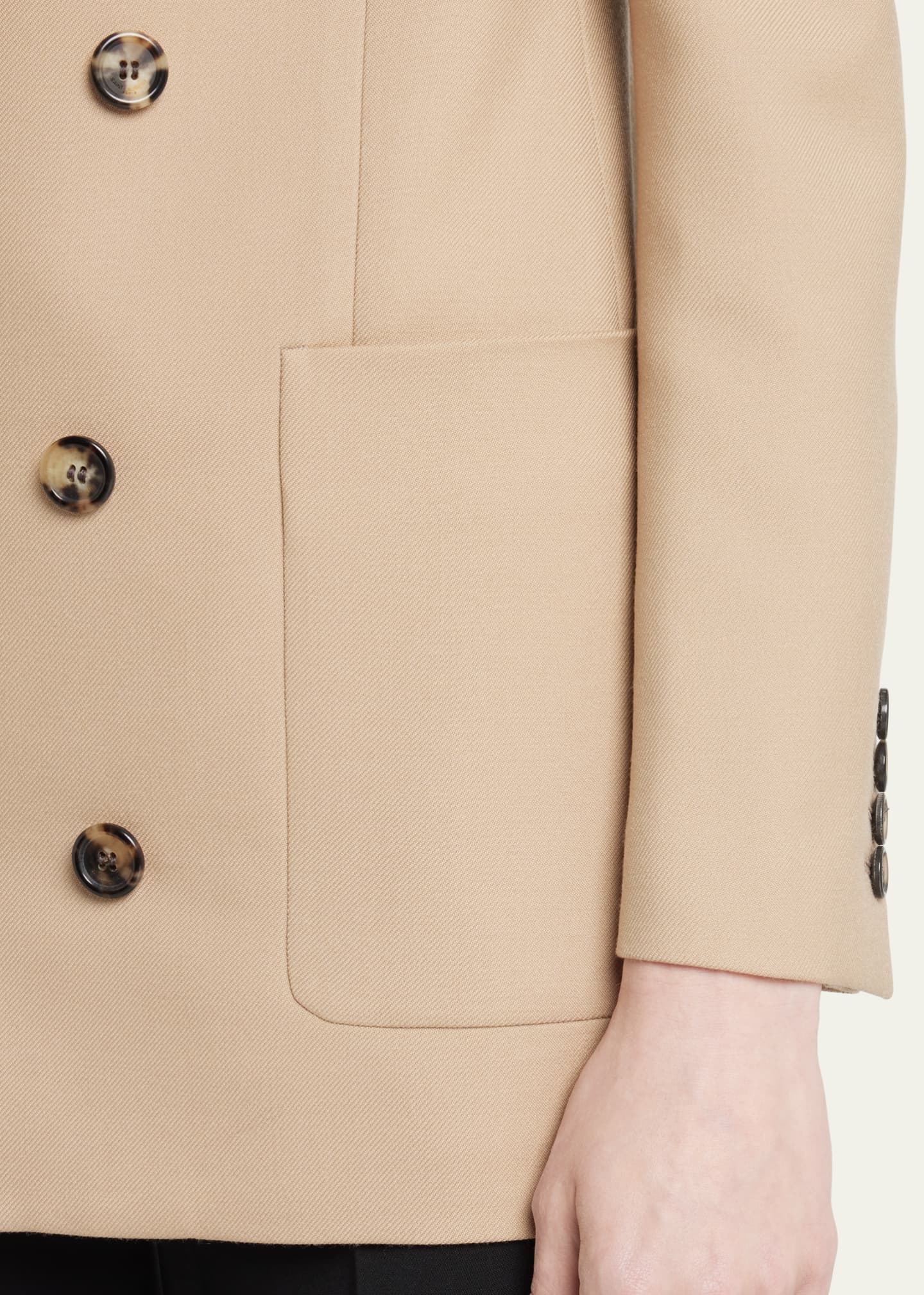 Saint Laurent Wool Button-Front Blazer Jacket Image 5 of 5