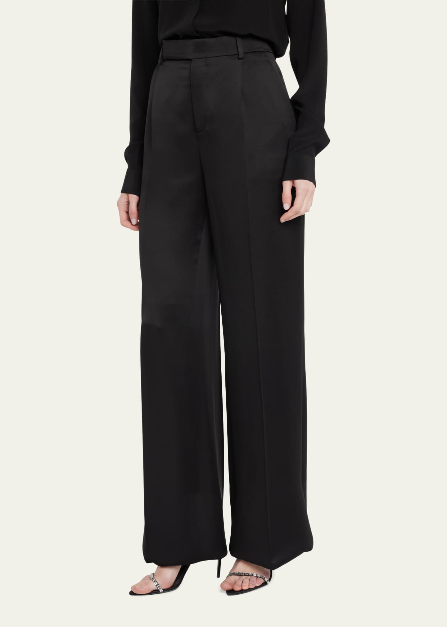 Saint Laurent Women's Pants Gurhka Serge Beige