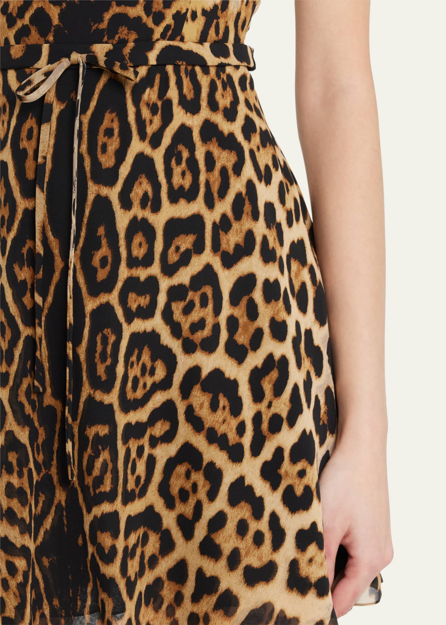 Saint laurent shop leopard print dress