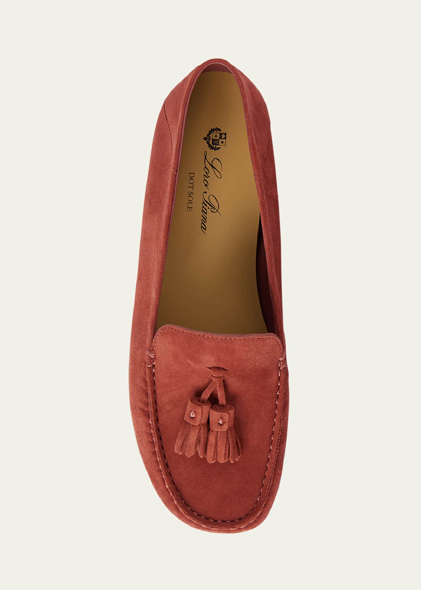 Loro Piana Suede Tassel Moccasin Loafers Image 6 of 6