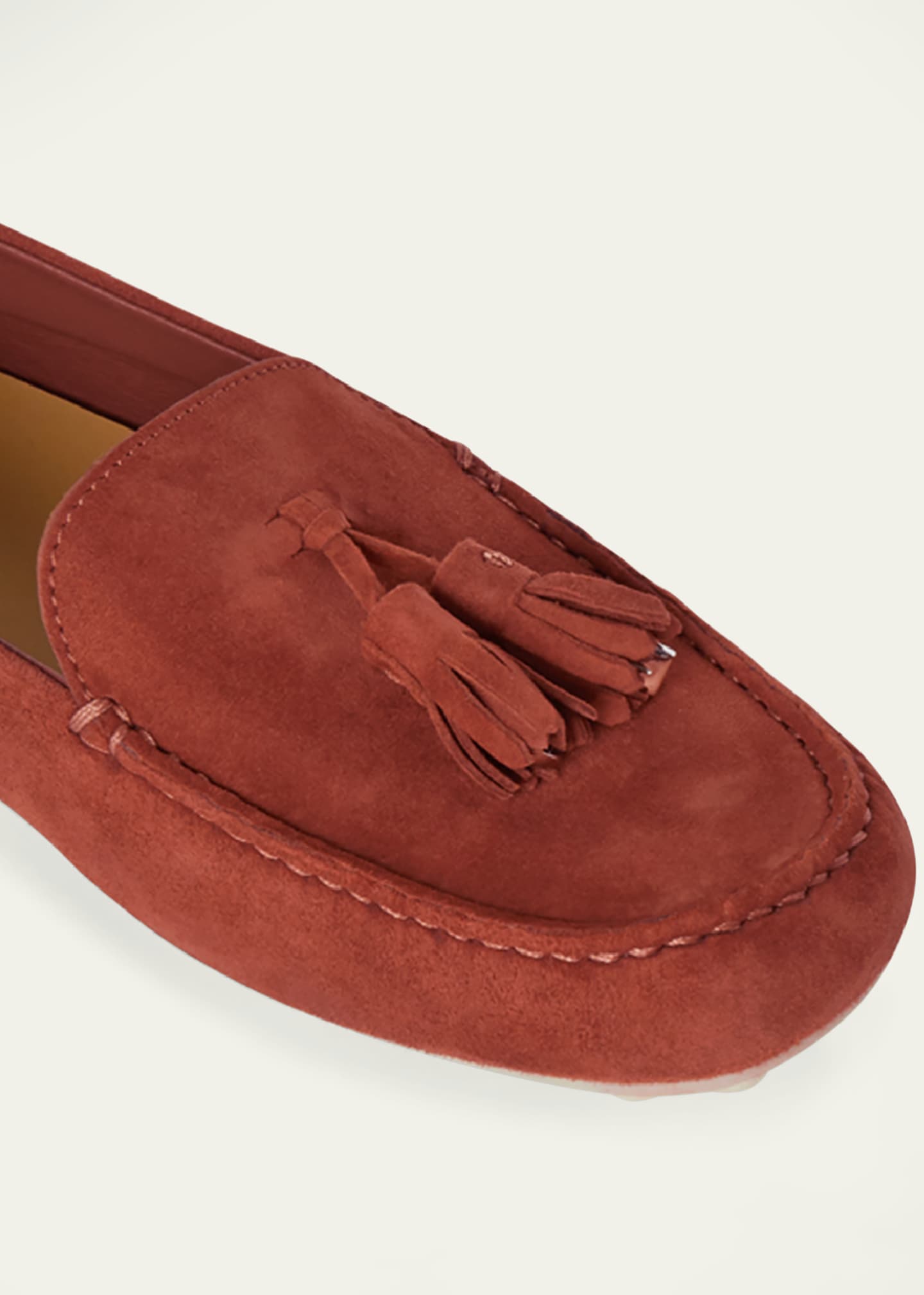 Loro Piana Suede Tassel Moccasin Loafers Image 5 of 6