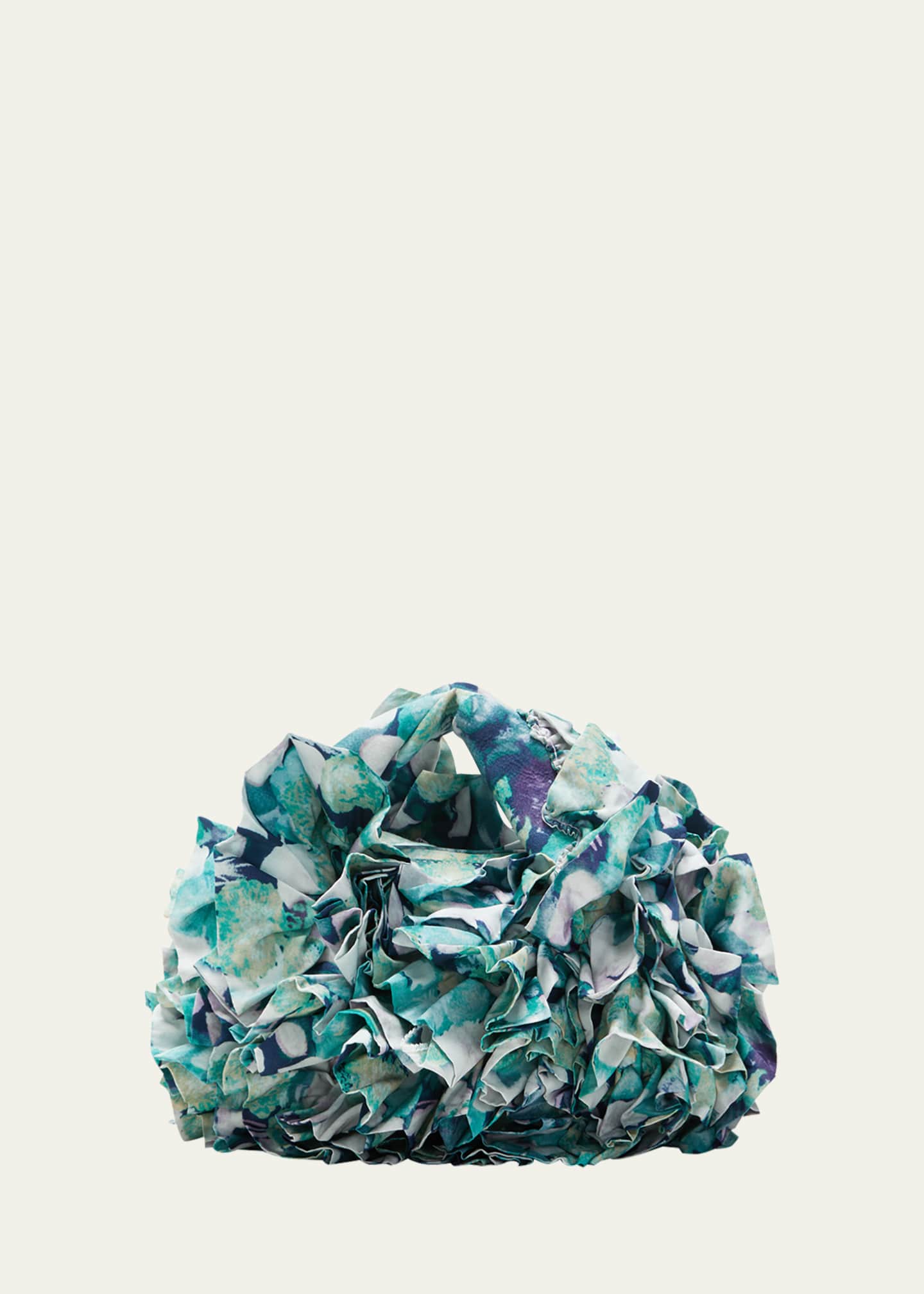 Dries Van Noten Small Ruffled Tie Dye Tote Bag Image 1 of 5