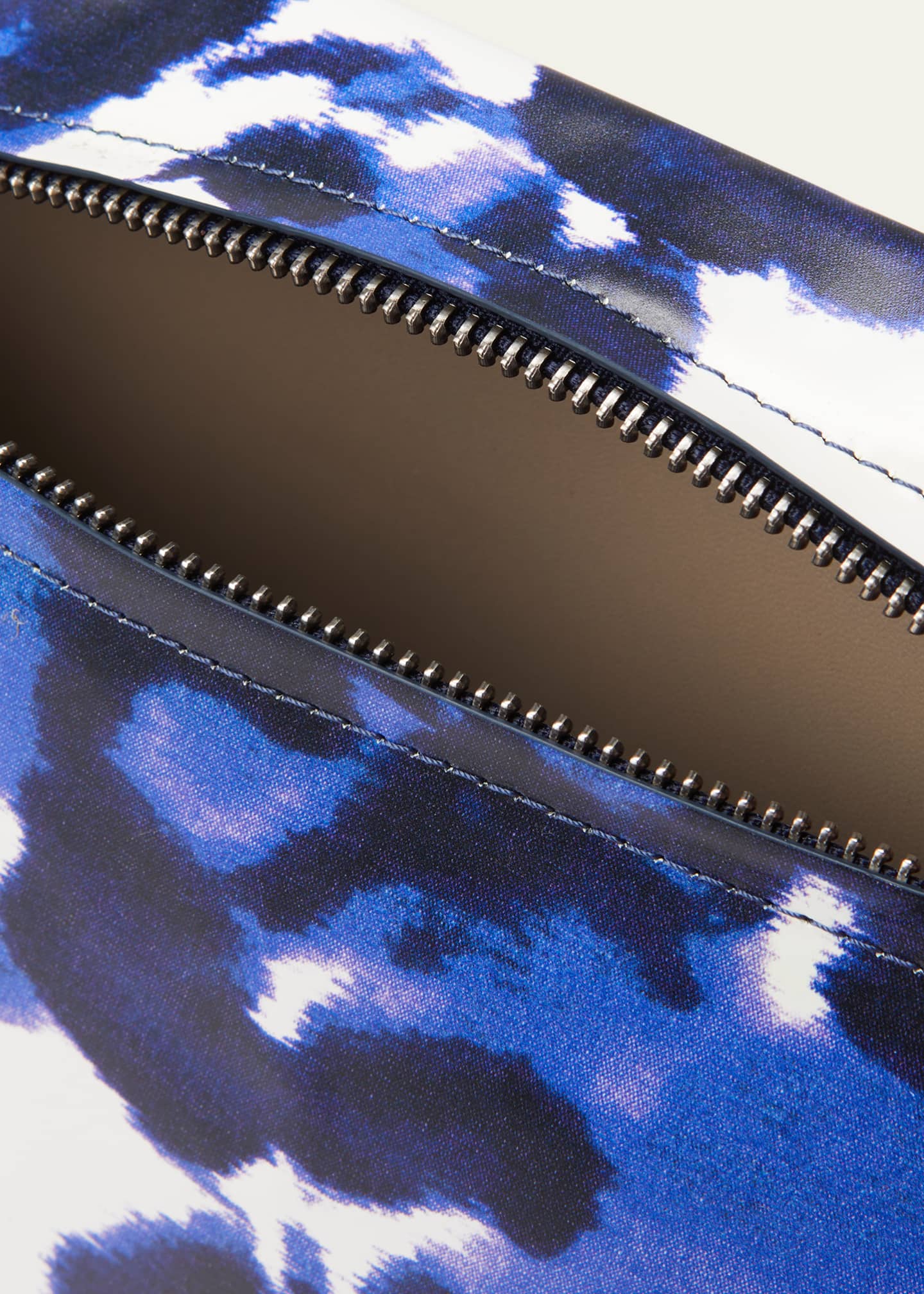 Dries Van Noten Crisp Metal Ring Printed Leather Clutch Bag Image 4 of 5