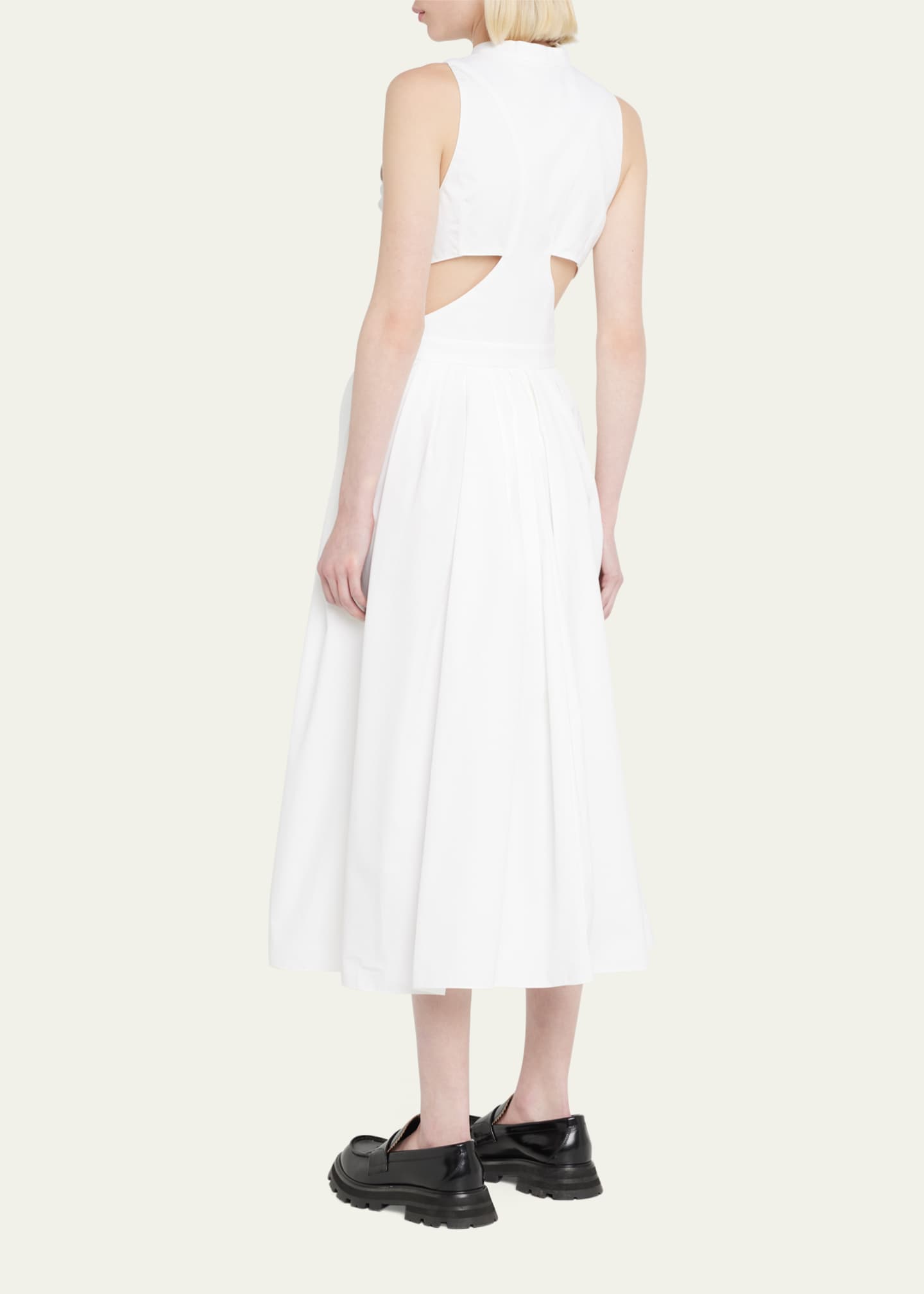 Alexander McQueen Blue Fit Flare Dress Resort 2015 main image 1