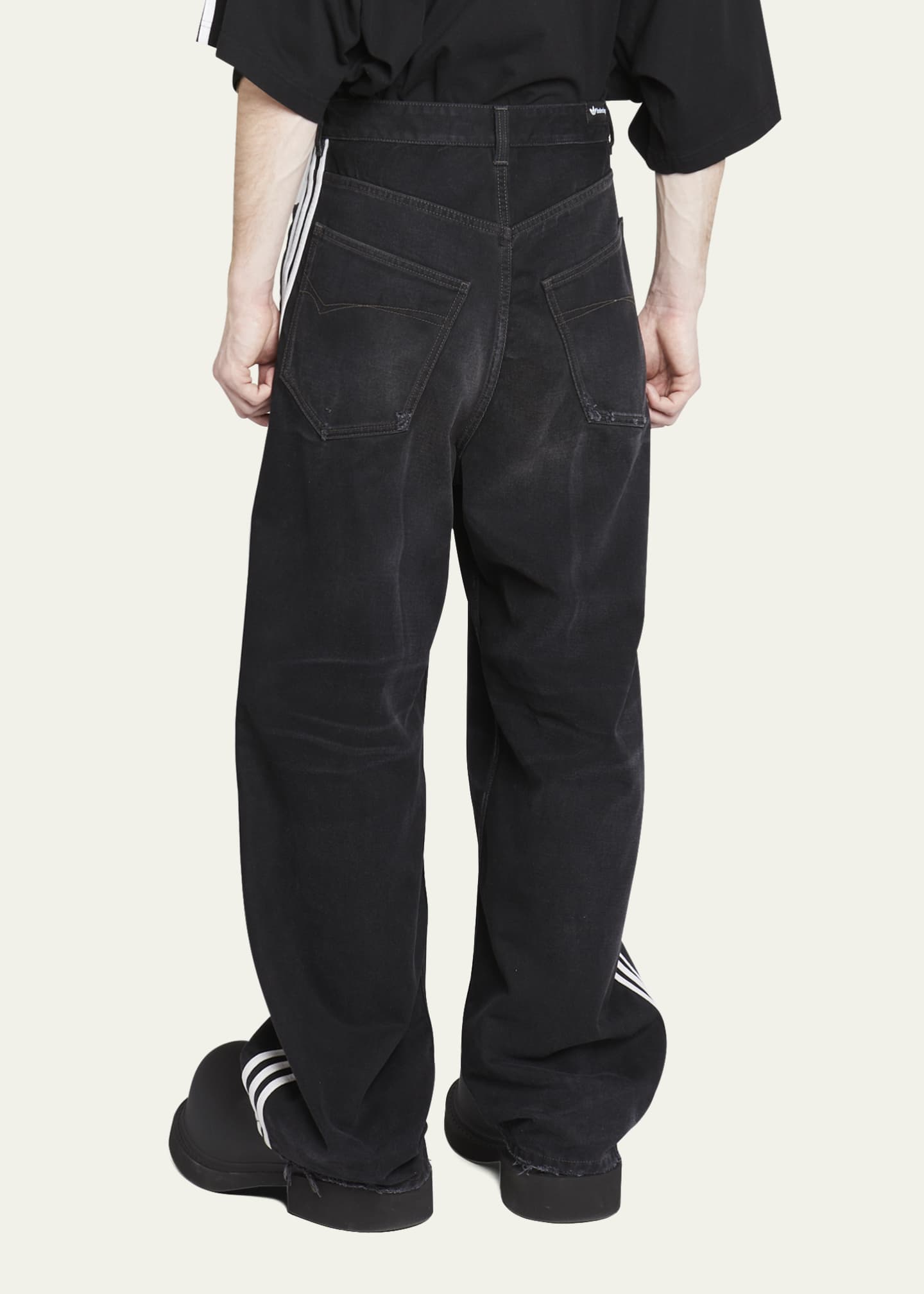 Balenciaga x Adidas Men's 3-Stripes Baggy Jeans