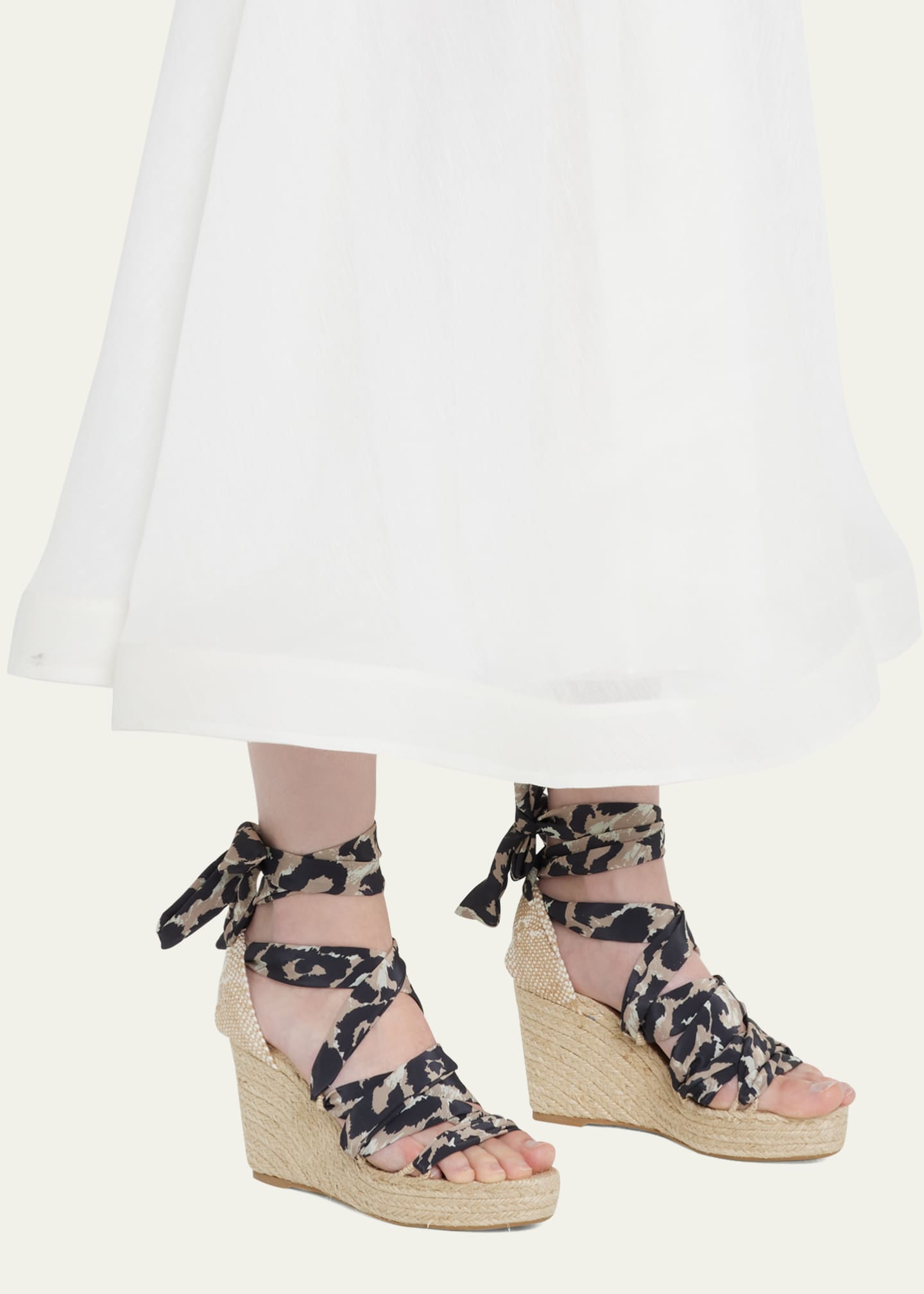 Ankle wrap espadrilles leopard online